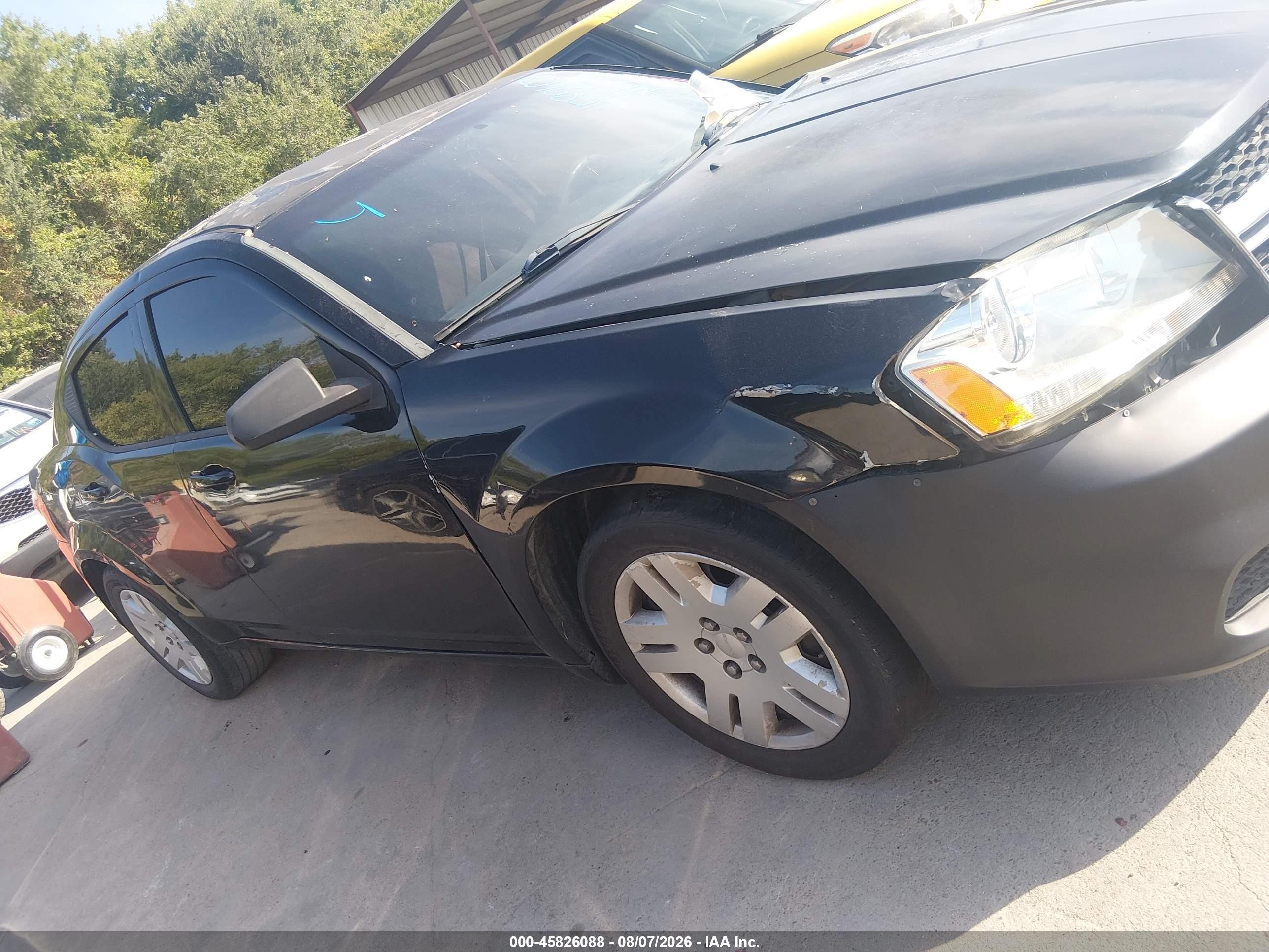 2014 Dodge Avenger Se Black vin: 1C3CDZAB4EN154392