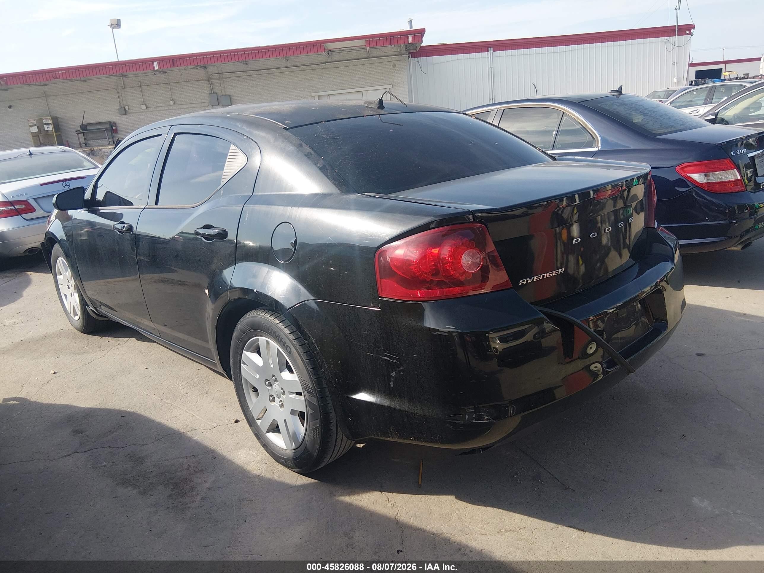 2014 Dodge Avenger Se Black vin: 1C3CDZAB4EN154392