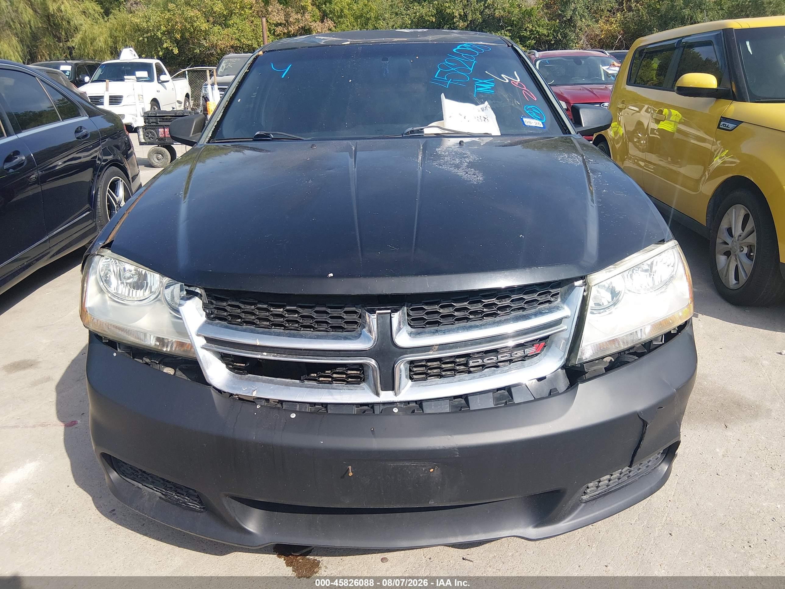 2014 Dodge Avenger Se Black vin: 1C3CDZAB4EN154392