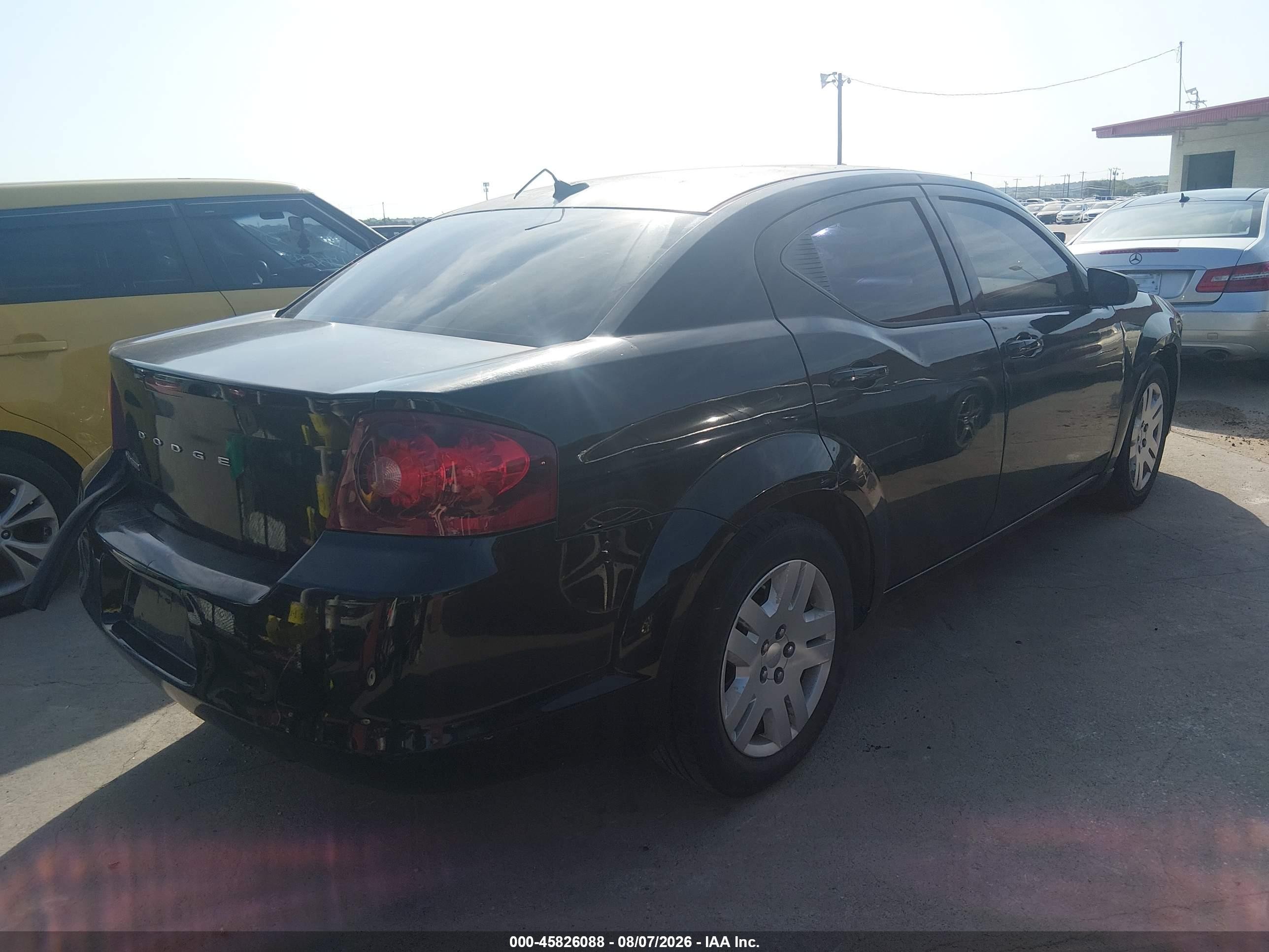 2014 Dodge Avenger Se Black vin: 1C3CDZAB4EN154392