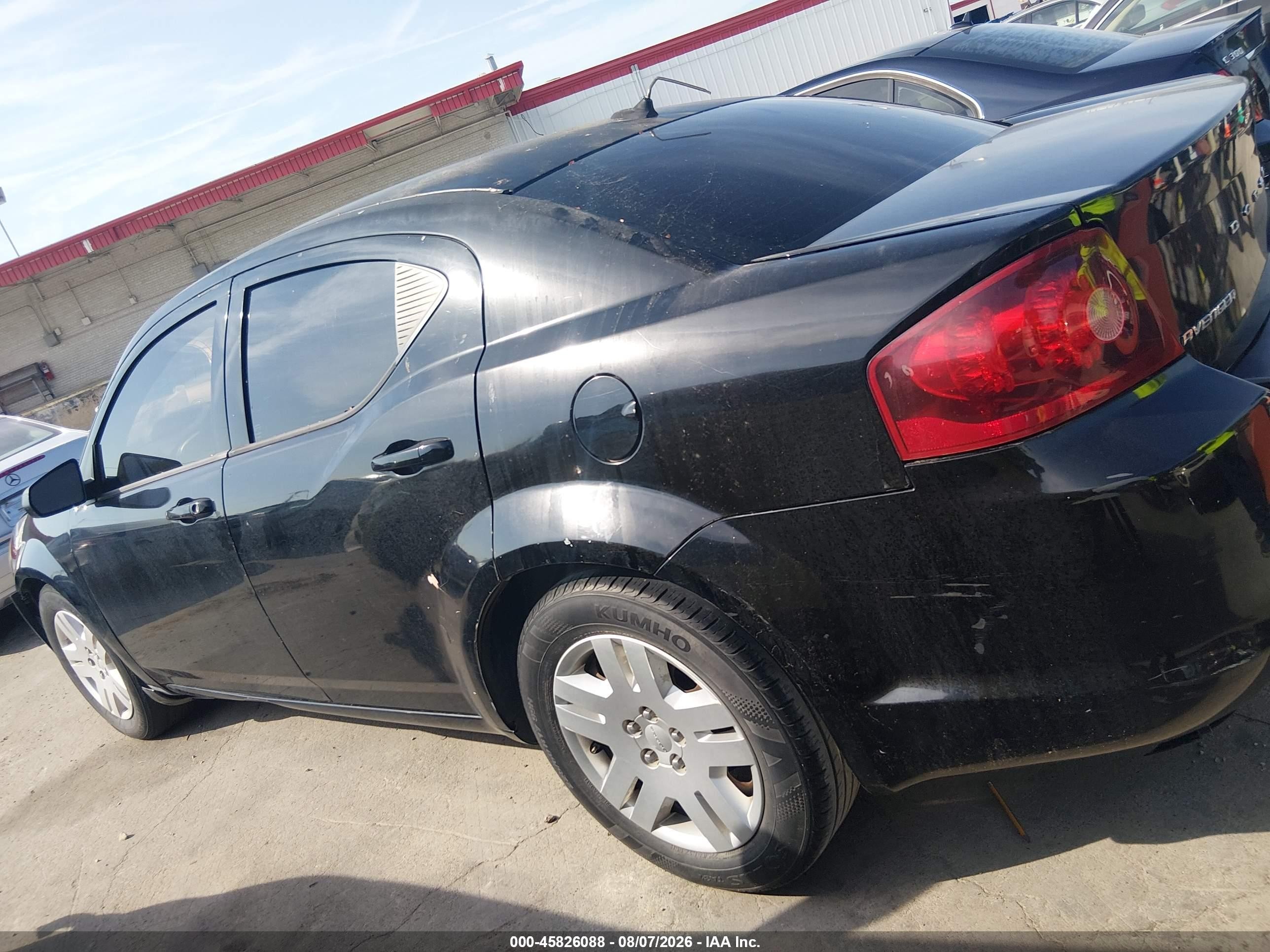 2014 Dodge Avenger Se Black vin: 1C3CDZAB4EN154392