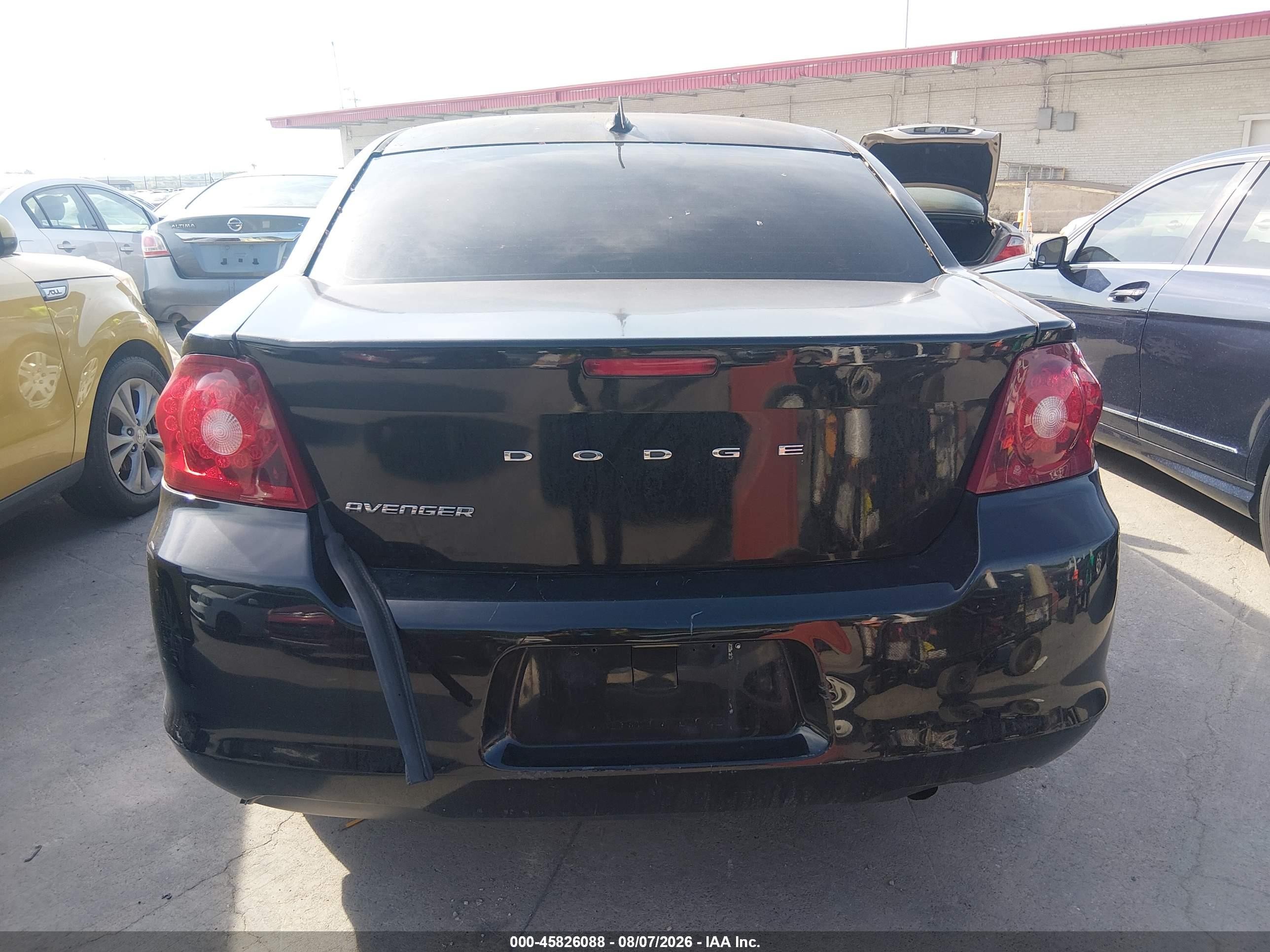2014 Dodge Avenger Se Black vin: 1C3CDZAB4EN154392