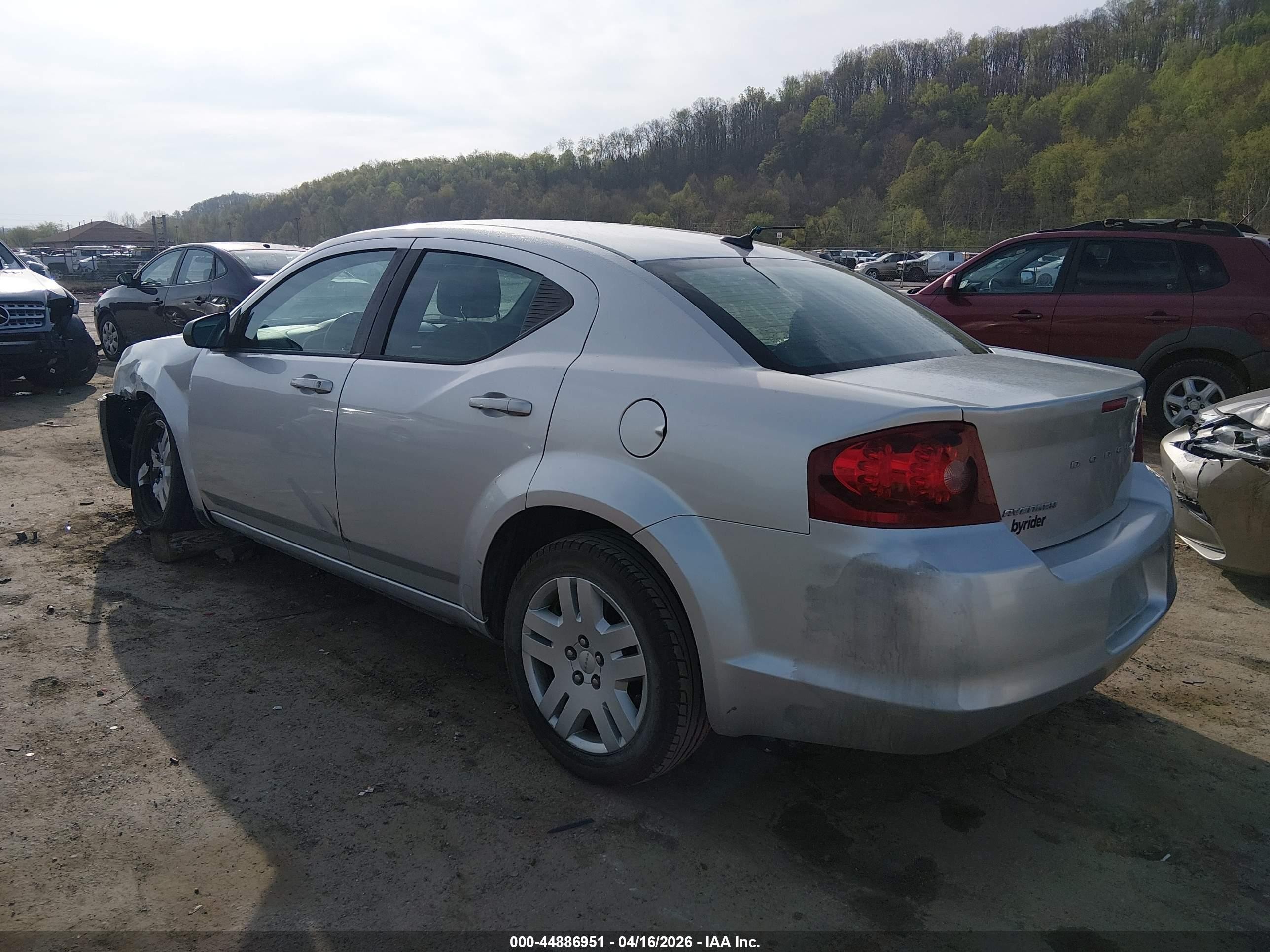 2012 Dodge Avenger Se Silver vin: 1C3CDZAB5CN102170