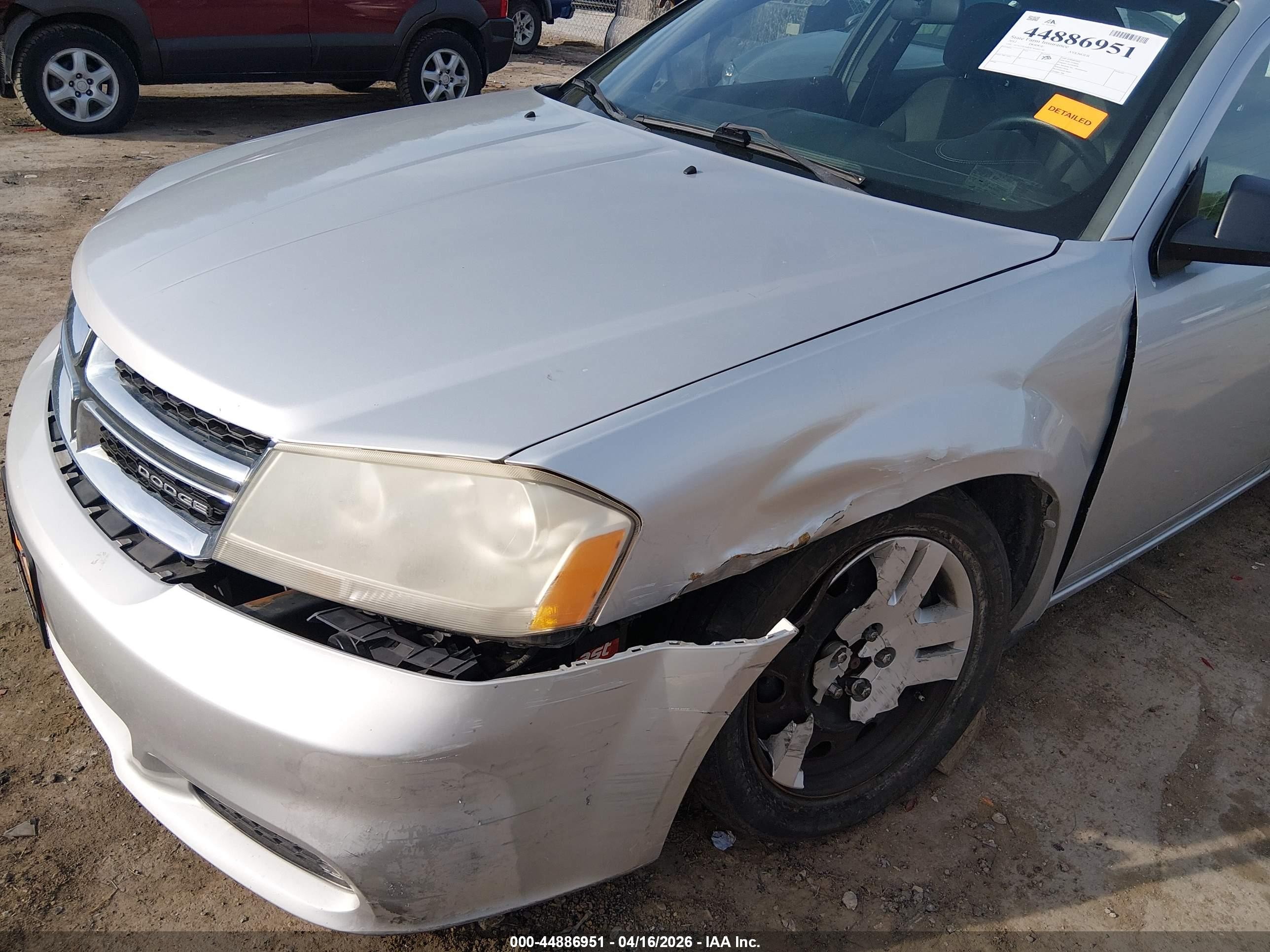 2012 Dodge Avenger Se Silver vin: 1C3CDZAB5CN102170