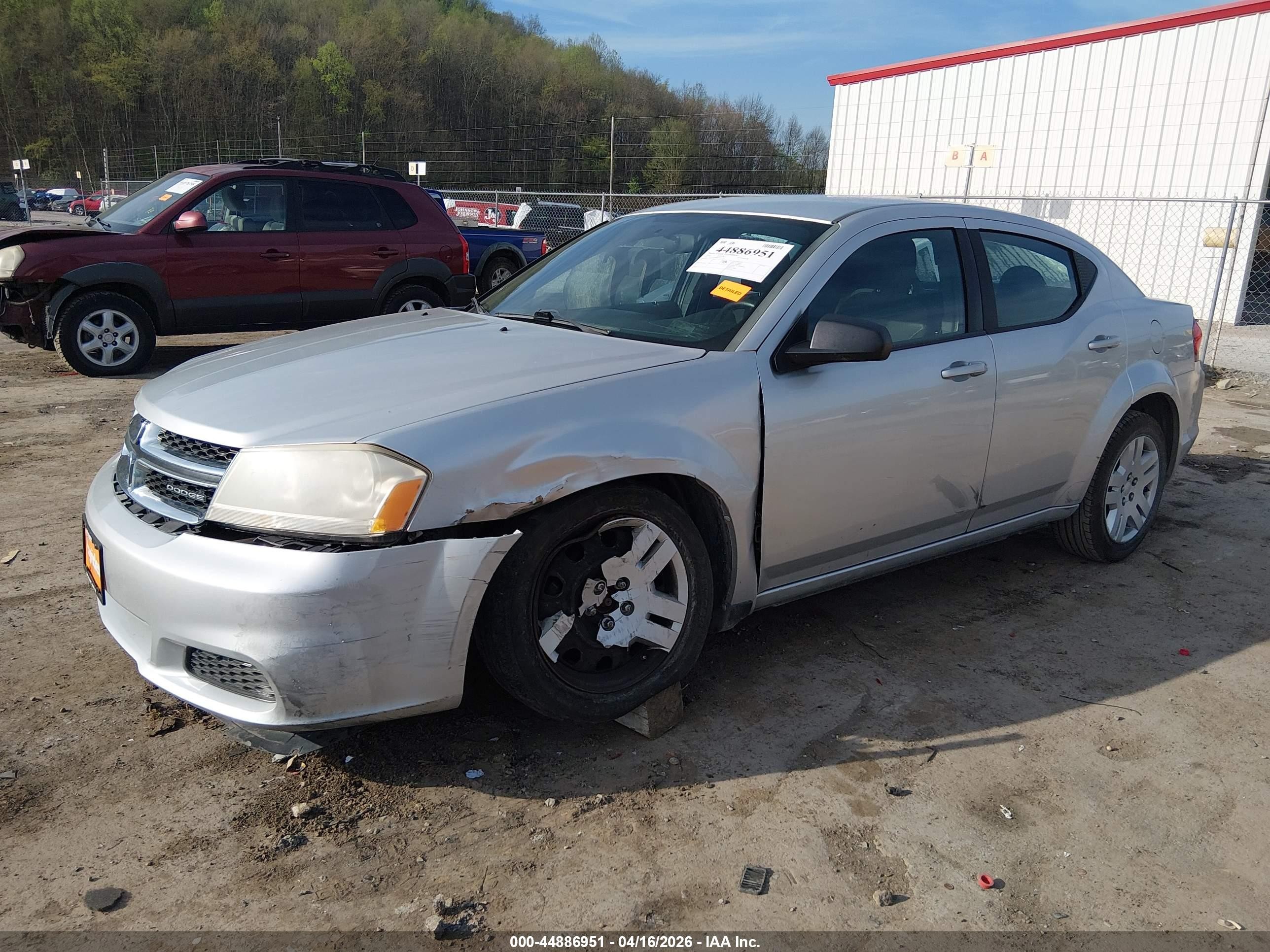 2012 Dodge Avenger Se Silver vin: 1C3CDZAB5CN102170