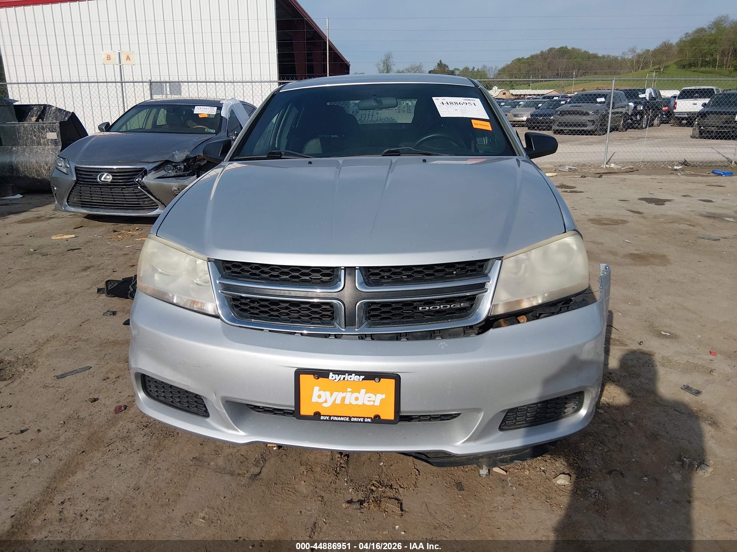 2012 Dodge Avenger Se Silver vin: 1C3CDZAB5CN102170