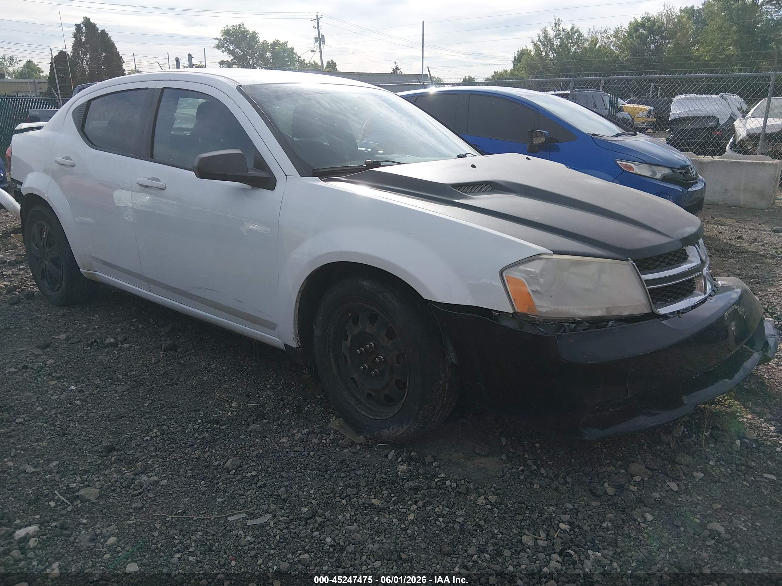 2012 Dodge Avenger Se White vin: 1C3CDZAB5CN110480