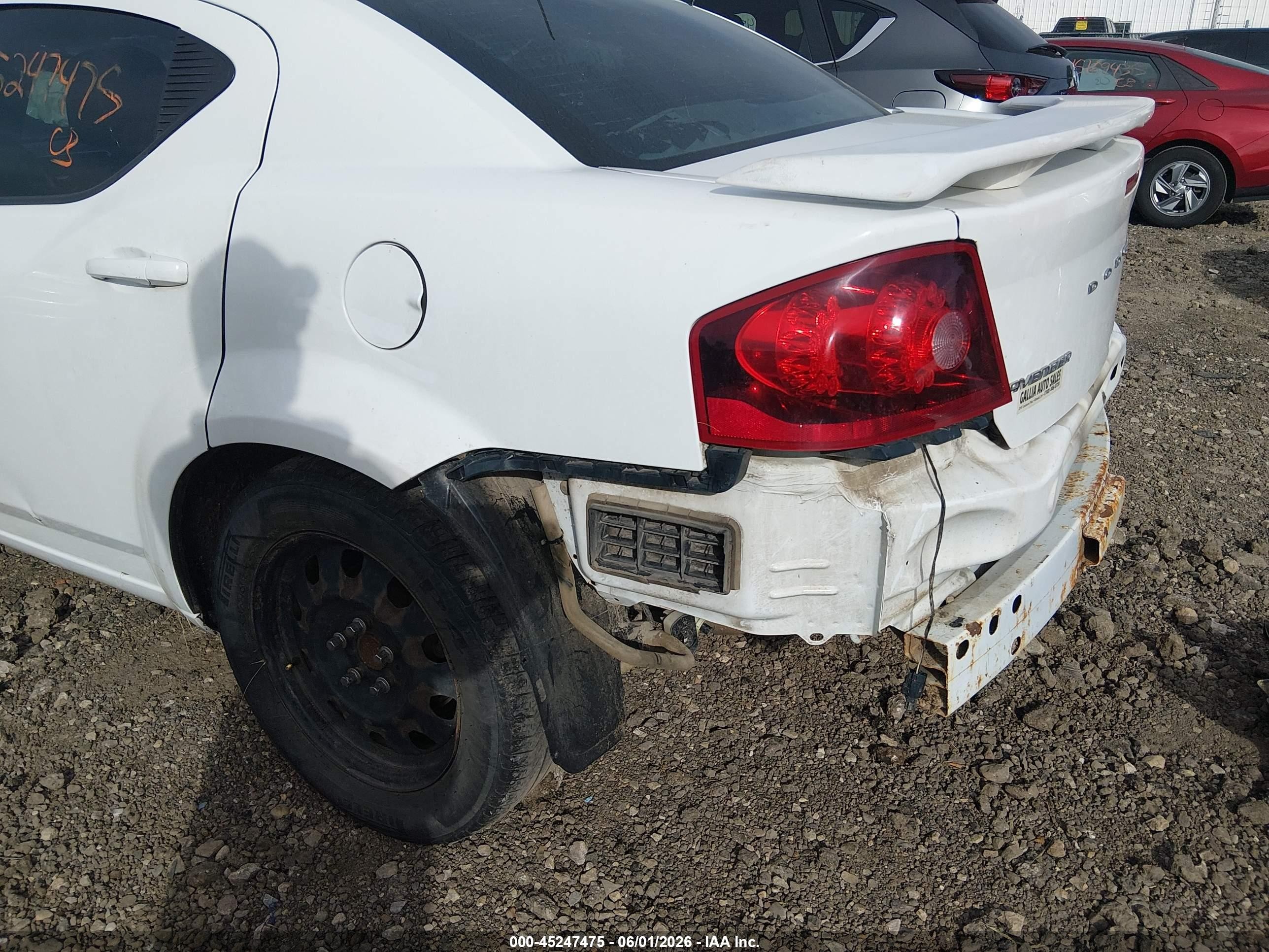 2012 Dodge Avenger Se White vin: 1C3CDZAB5CN110480