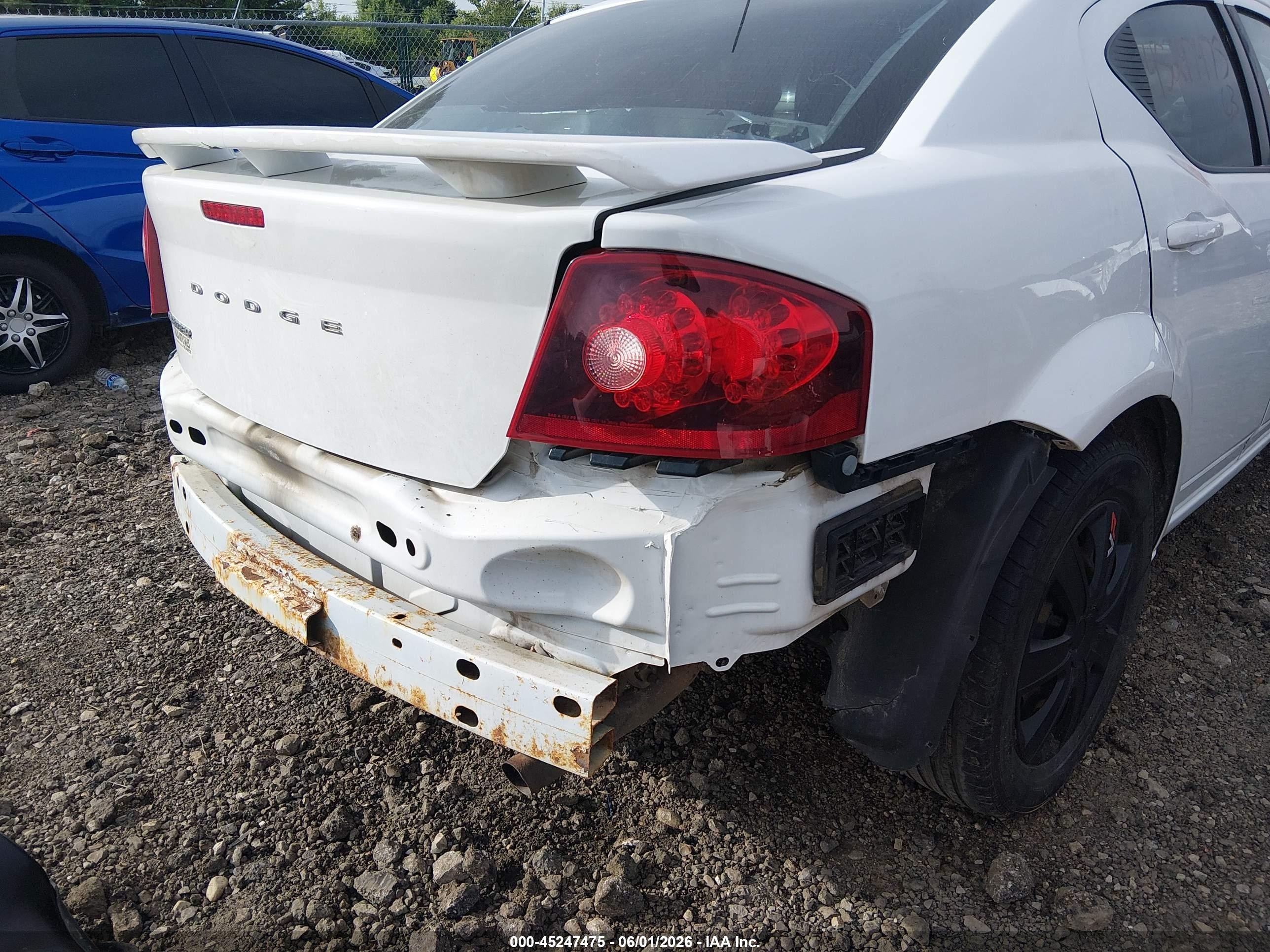 2012 Dodge Avenger Se White vin: 1C3CDZAB5CN110480