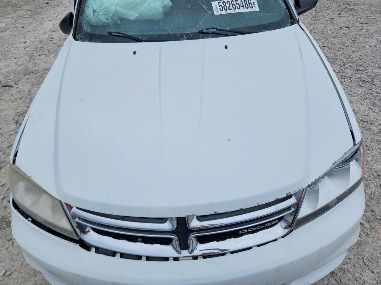 2012 Dodge Avenger Se White vin: 1C3CDZAB5CN132933