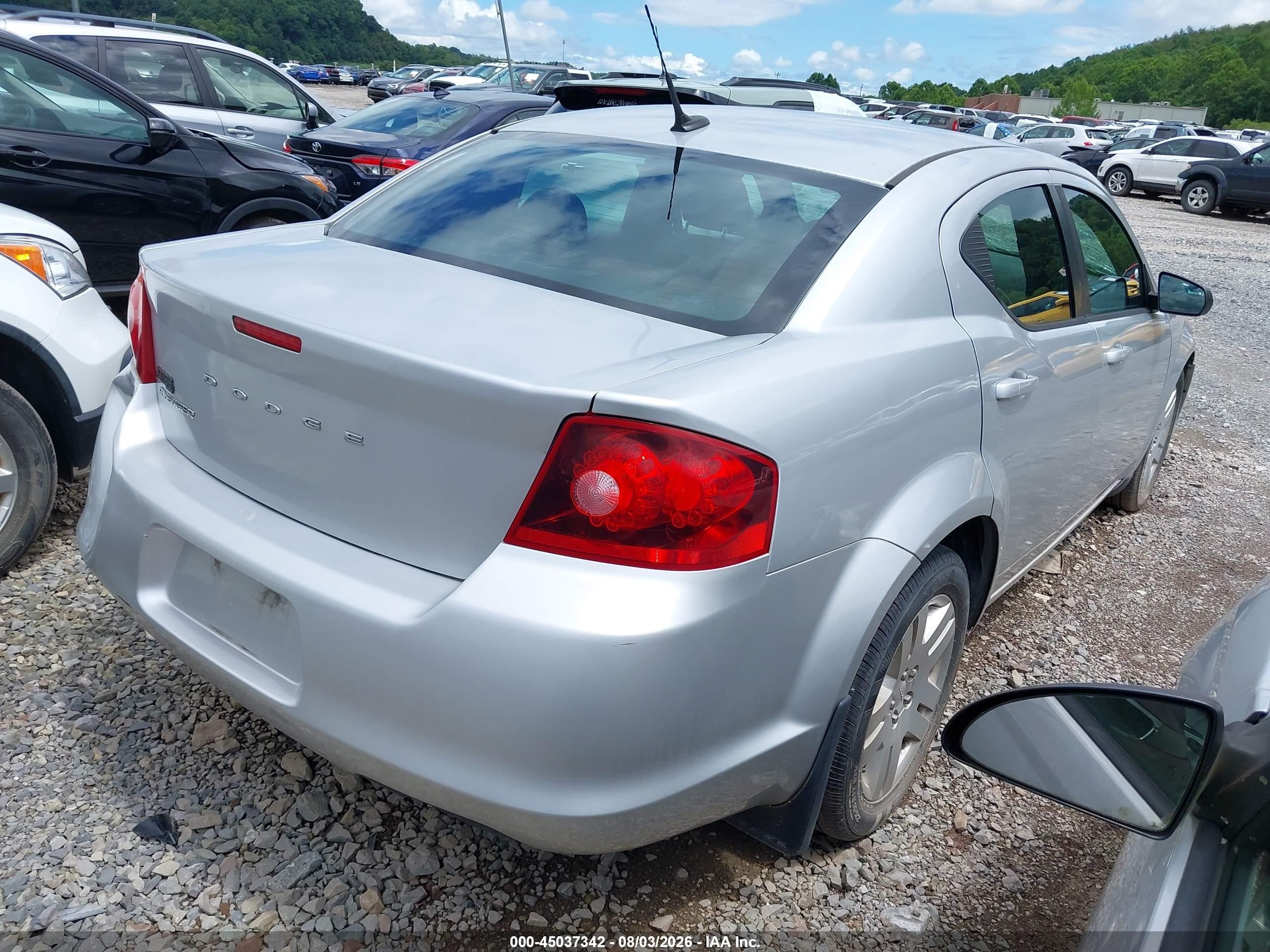 2012 Dodge Avenger Se Silver vin: 1C3CDZAB5CN142426