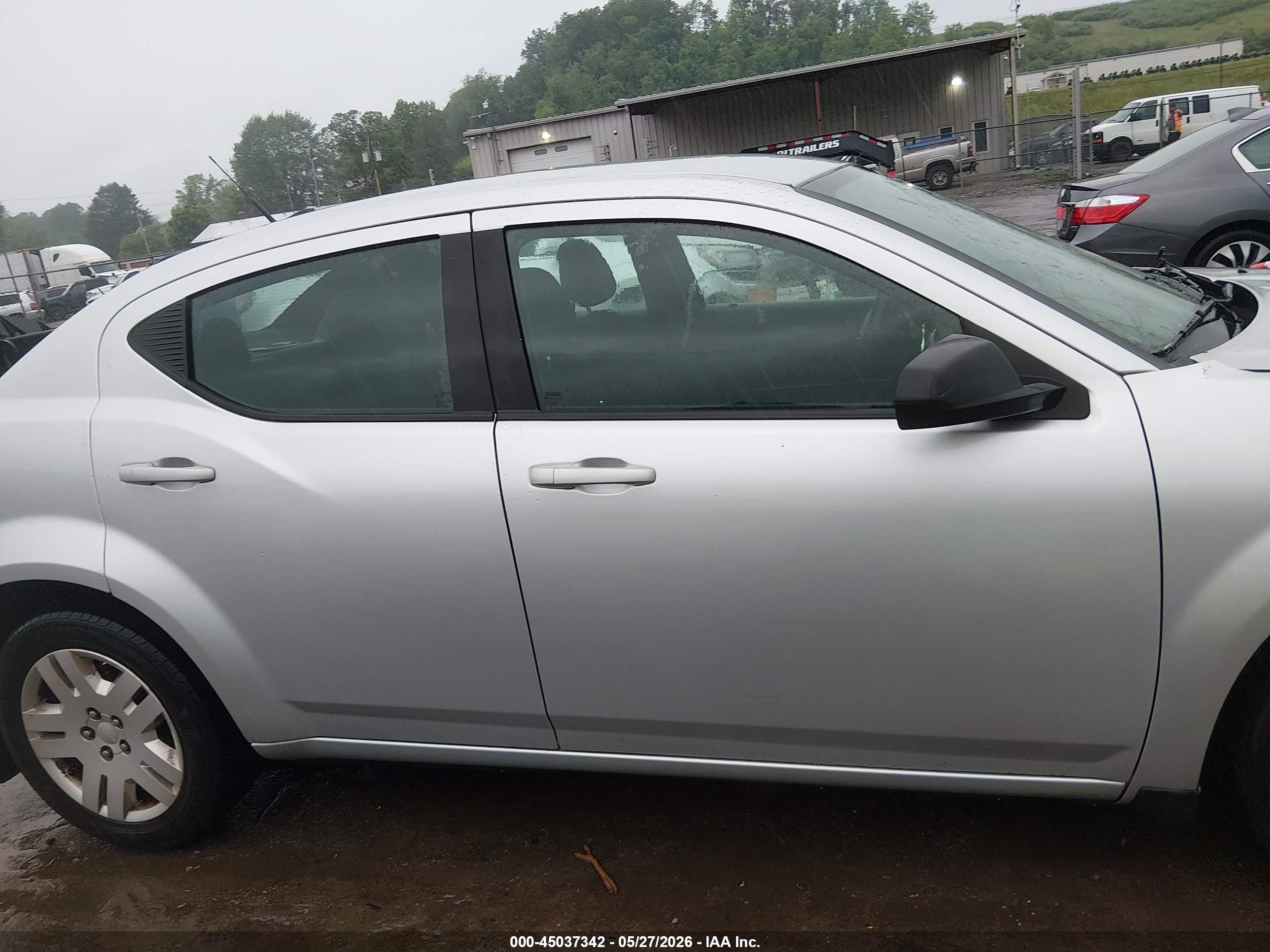 2012 Dodge Avenger Se Silver vin: 1C3CDZAB5CN142426