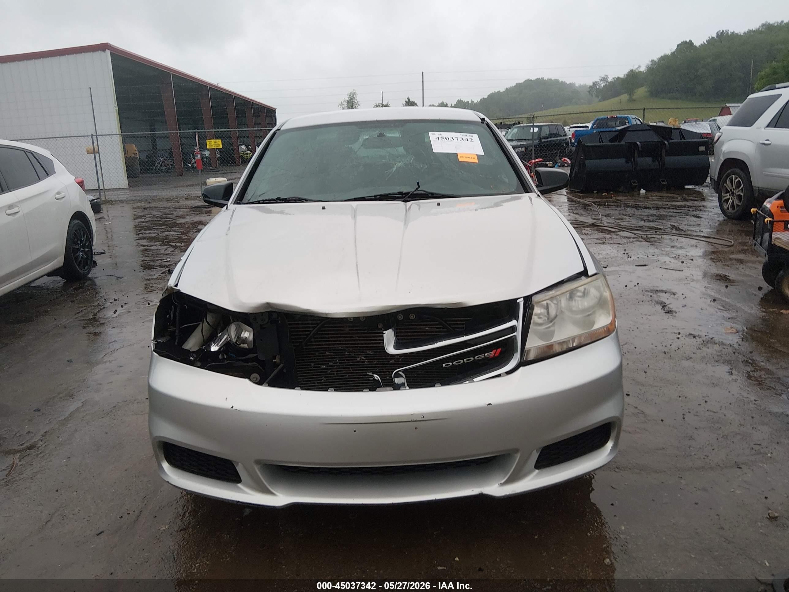 2012 Dodge Avenger Se Silver vin: 1C3CDZAB5CN142426