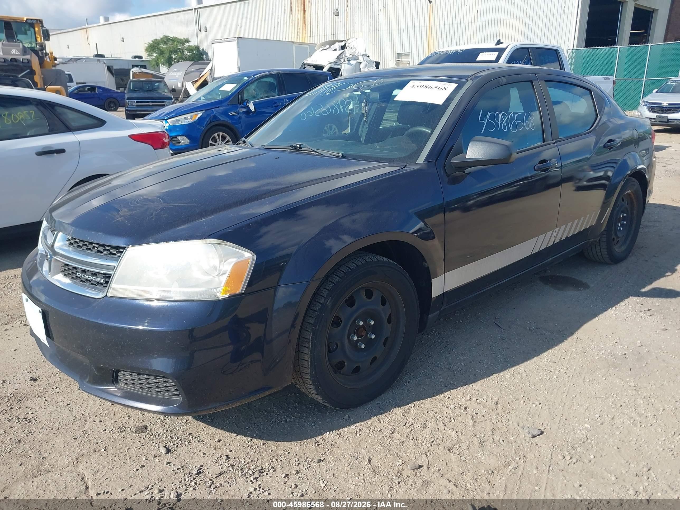 2012 Dodge Avenger Se Black vin: 1C3CDZAB5CN168346