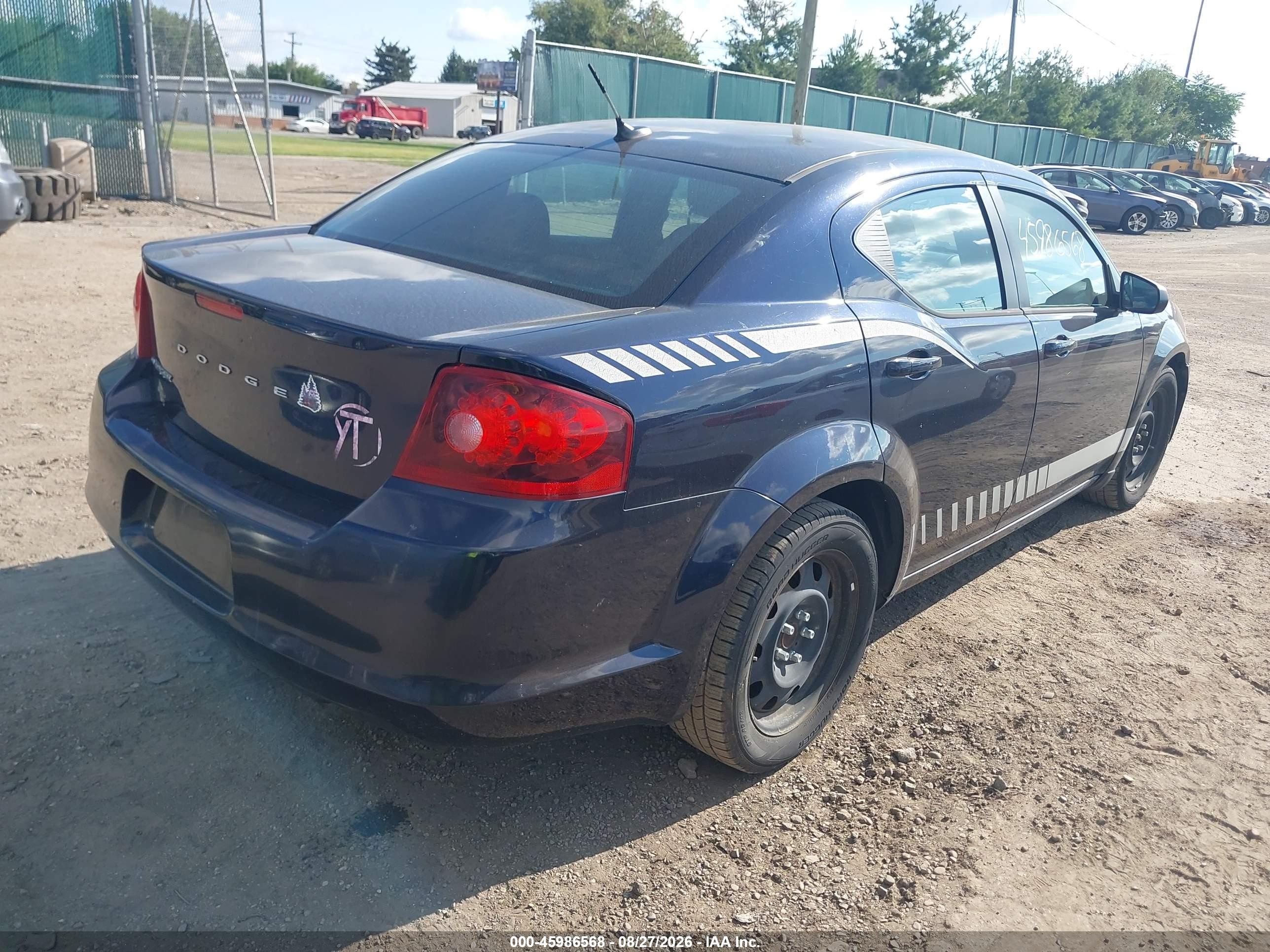 2012 Dodge Avenger Se Black vin: 1C3CDZAB5CN168346