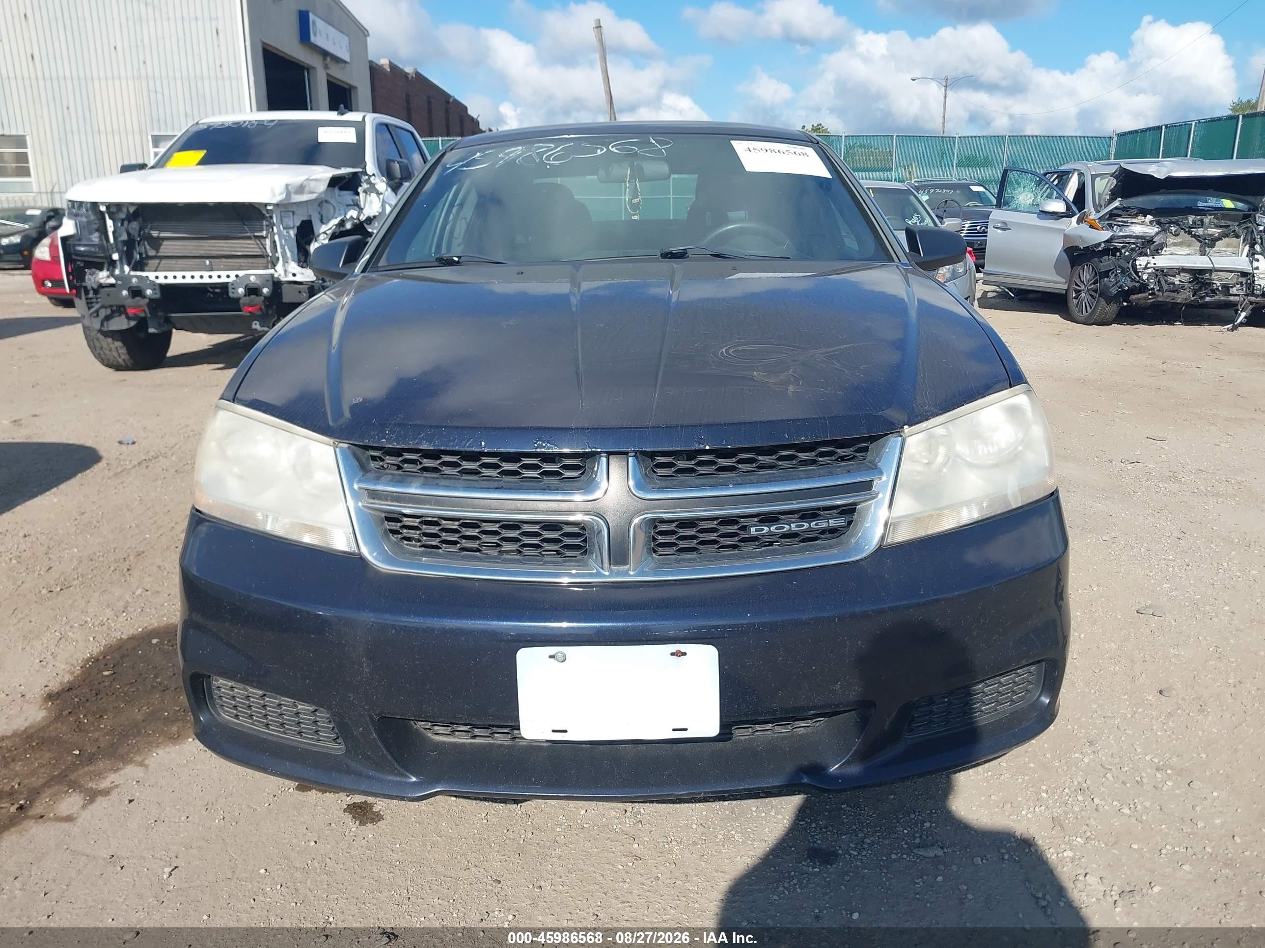 2012 Dodge Avenger Se Black vin: 1C3CDZAB5CN168346
