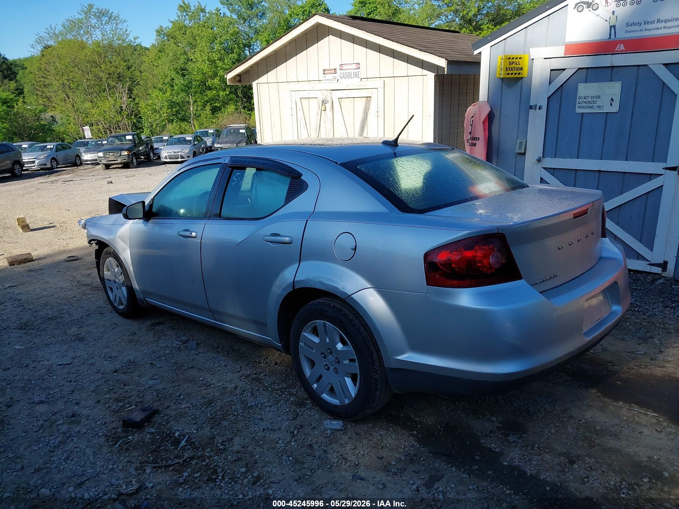 2012 Dodge Avenger Se Silver vin: 1C3CDZAB5CN216959