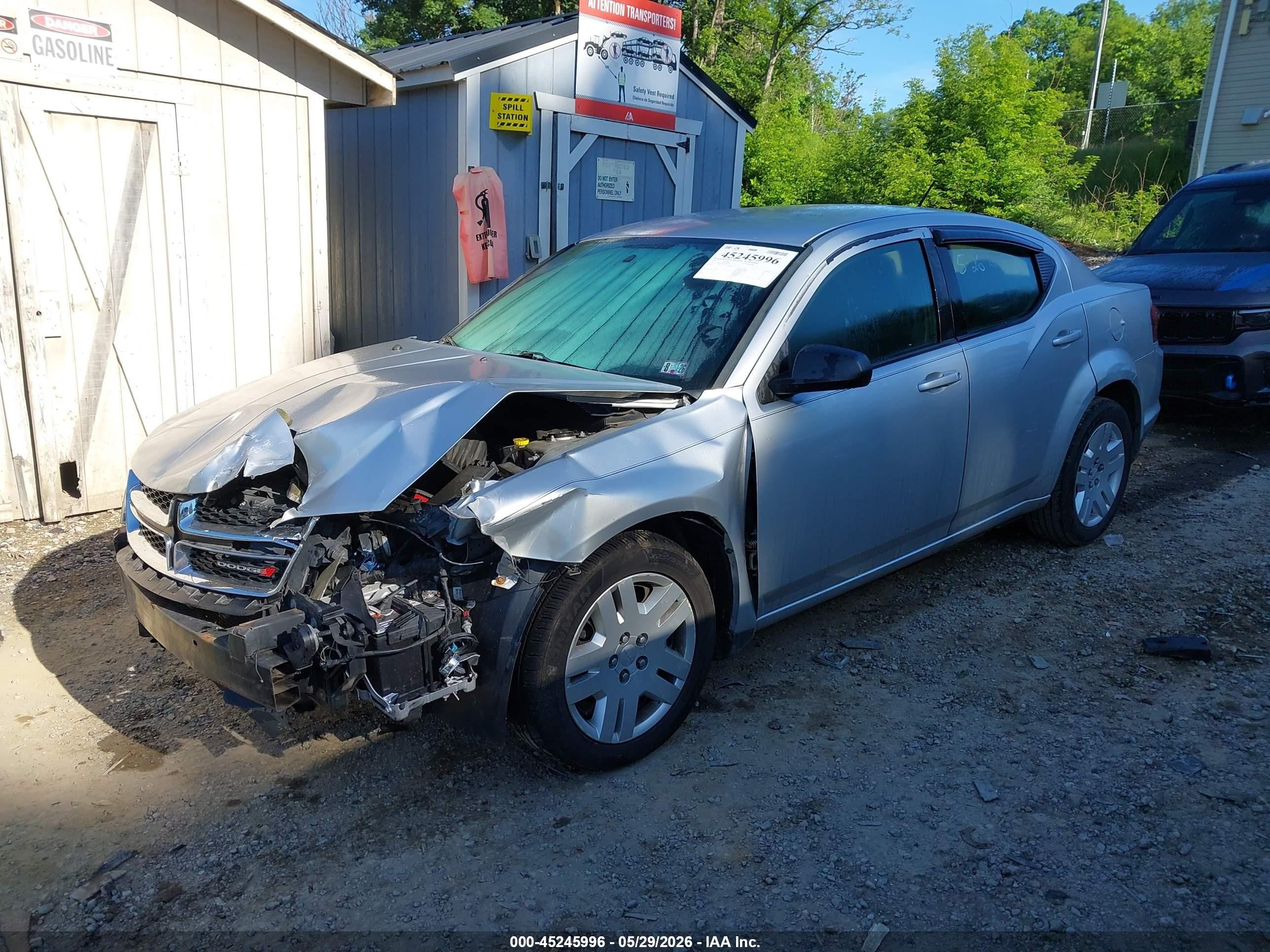 2012 Dodge Avenger Se Silver vin: 1C3CDZAB5CN216959