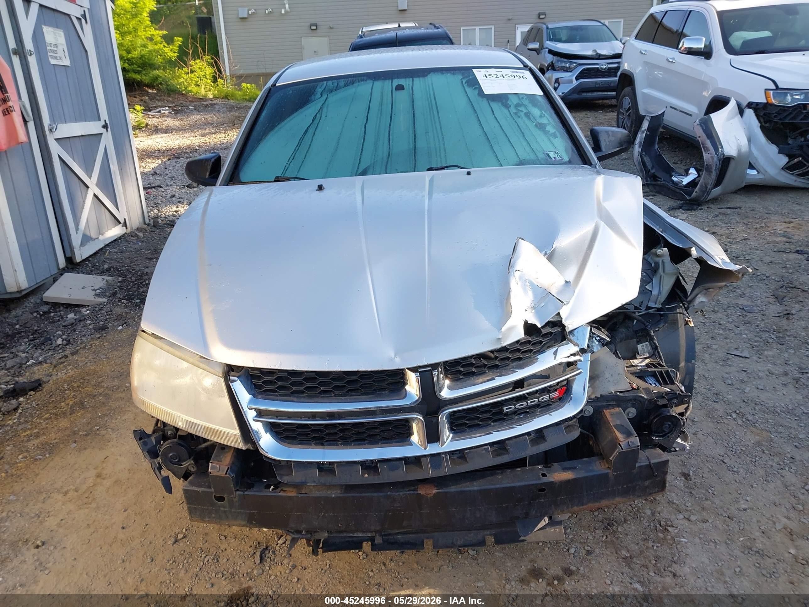 2012 Dodge Avenger Se Silver vin: 1C3CDZAB5CN216959