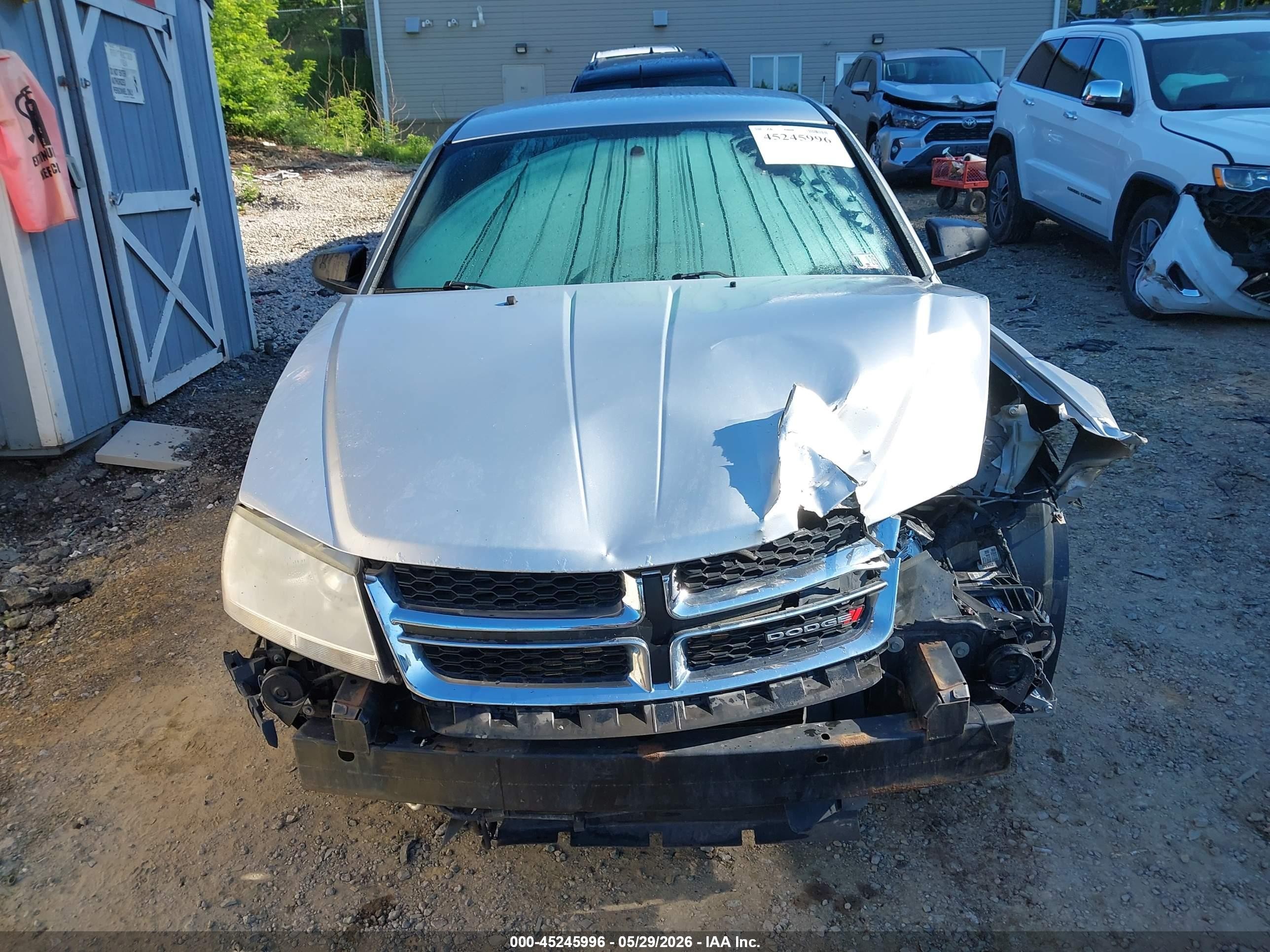 2012 Dodge Avenger Se Silver vin: 1C3CDZAB5CN216959
