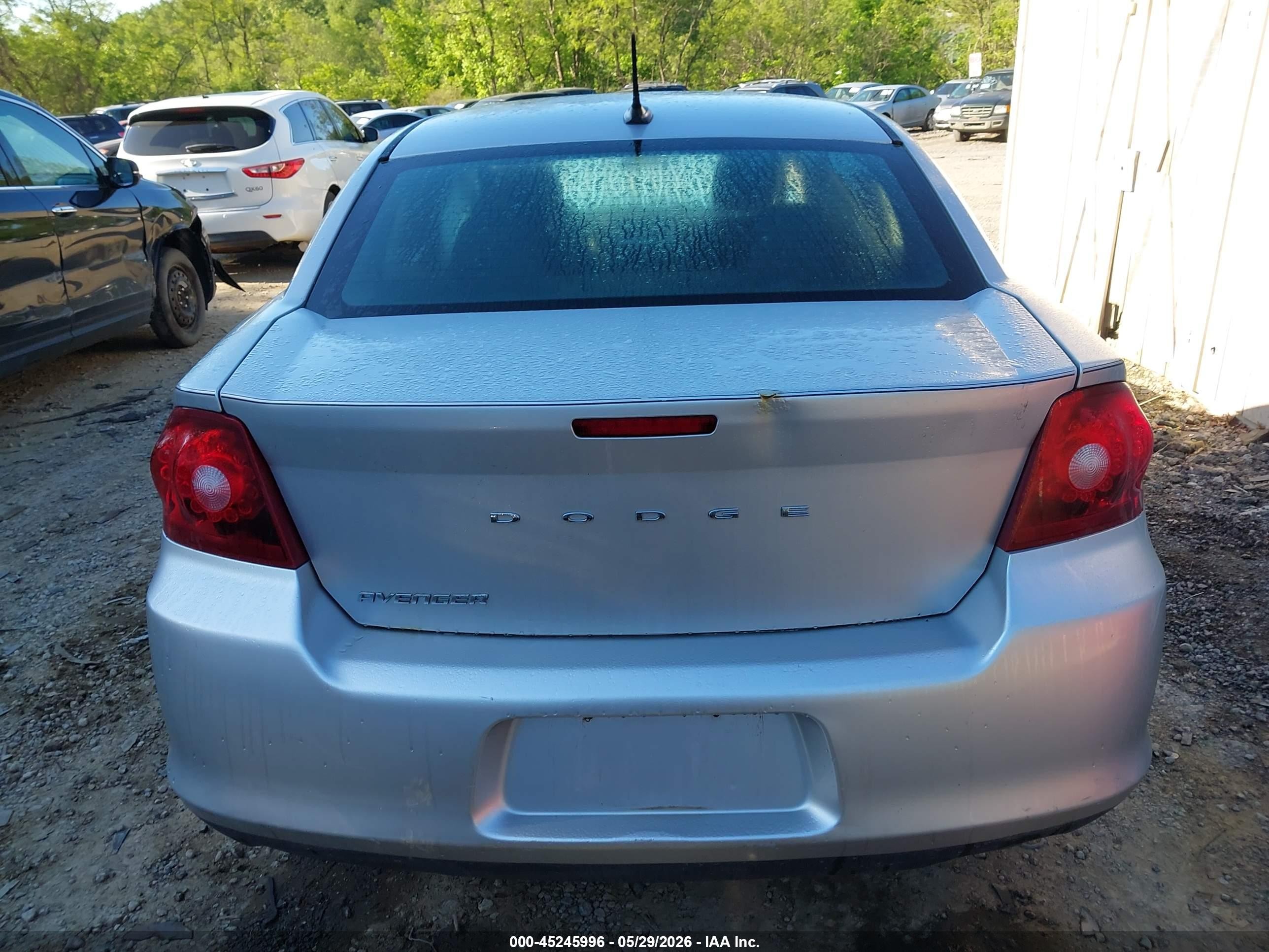 2012 Dodge Avenger Se Silver vin: 1C3CDZAB5CN216959