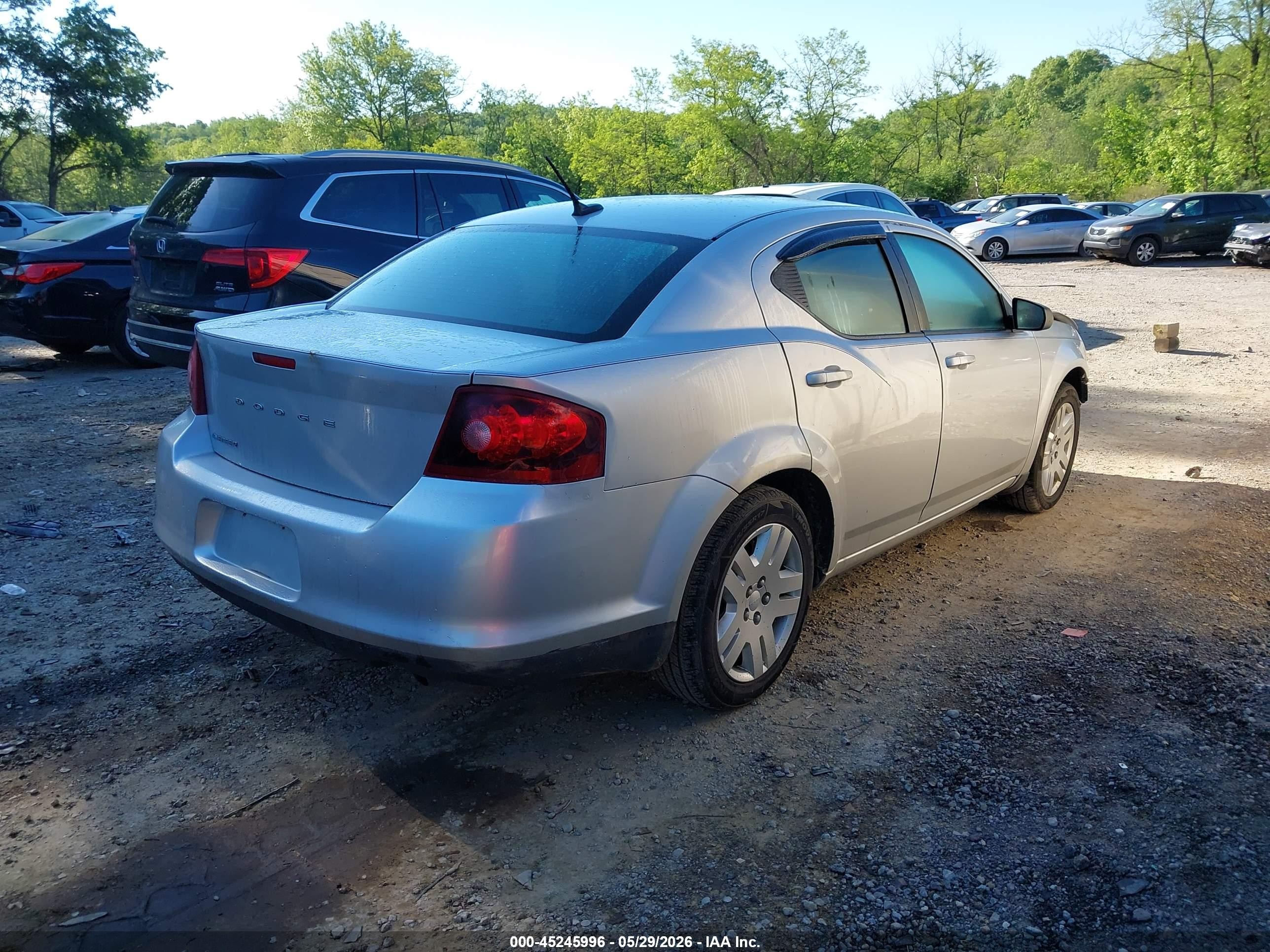 2012 Dodge Avenger Se Silver vin: 1C3CDZAB5CN216959