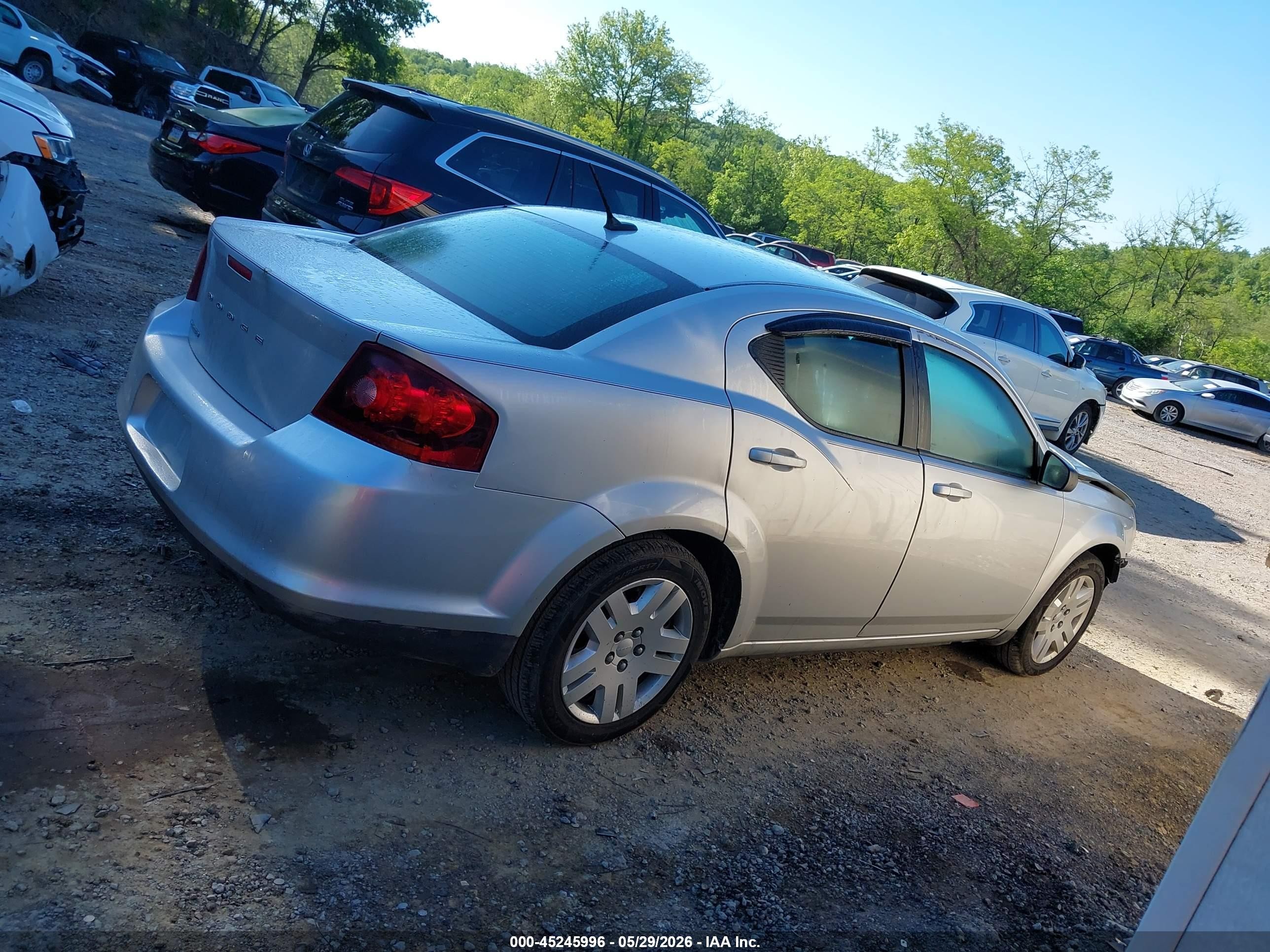 2012 Dodge Avenger Se Silver vin: 1C3CDZAB5CN216959