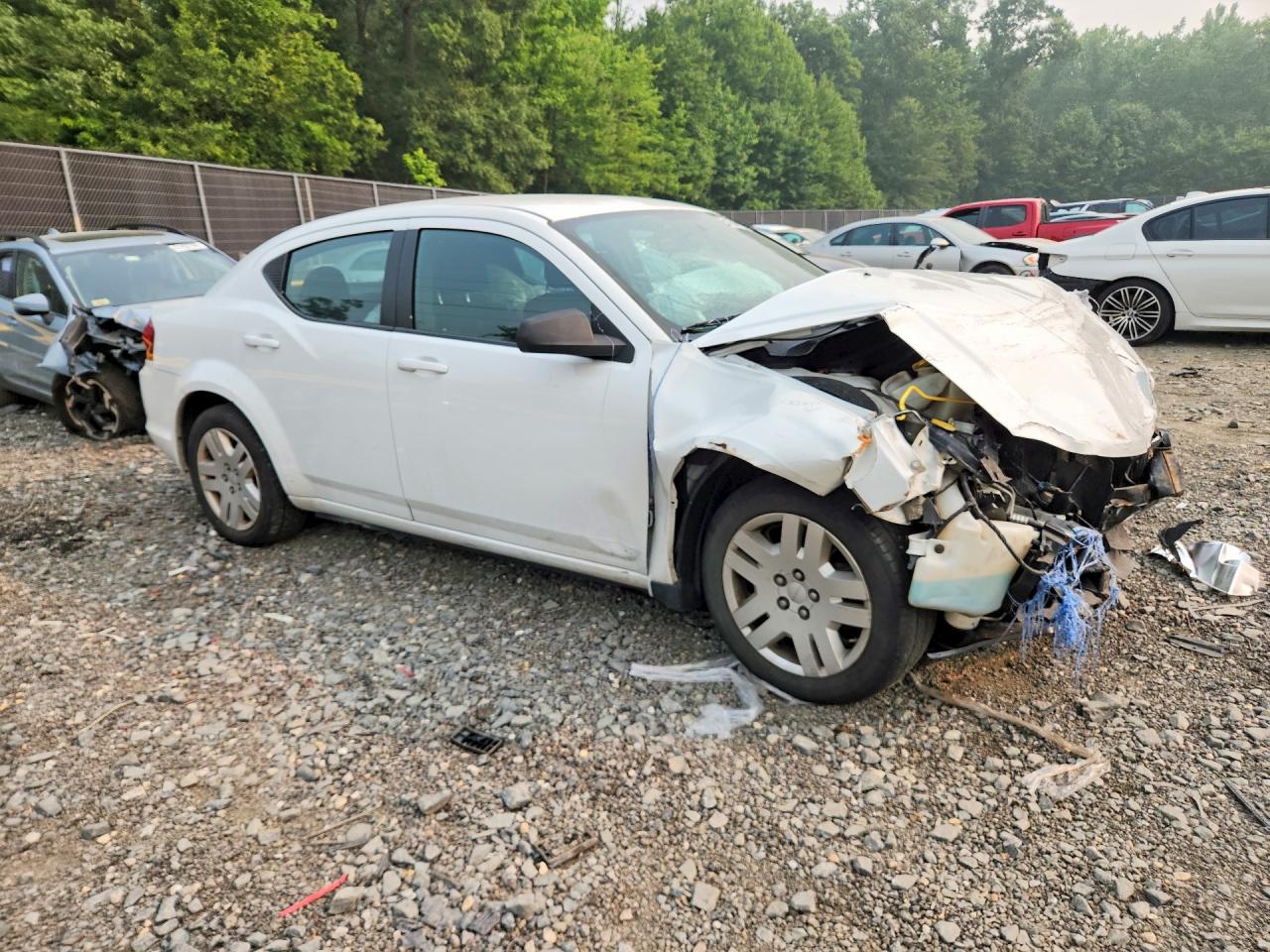 2012 Dodge Avenger Se White vin: 1C3CDZAB5CN224513