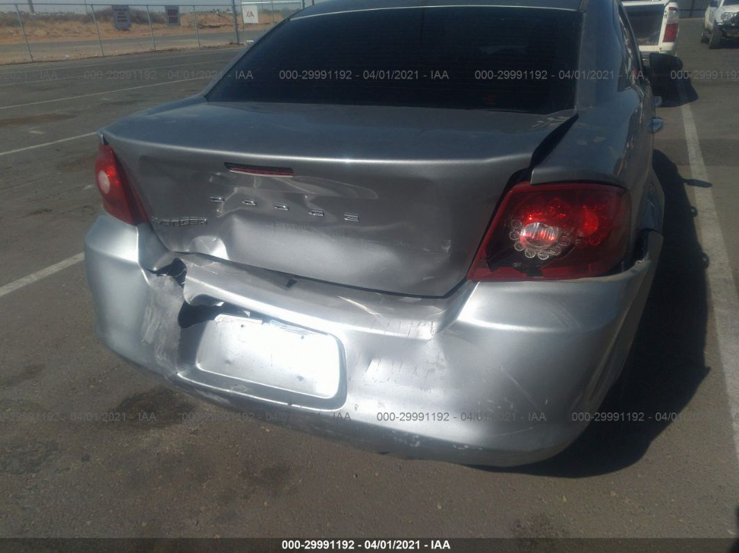 2013 Dodge Avenger Se Silver vin: 1C3CDZAB5DN518981
