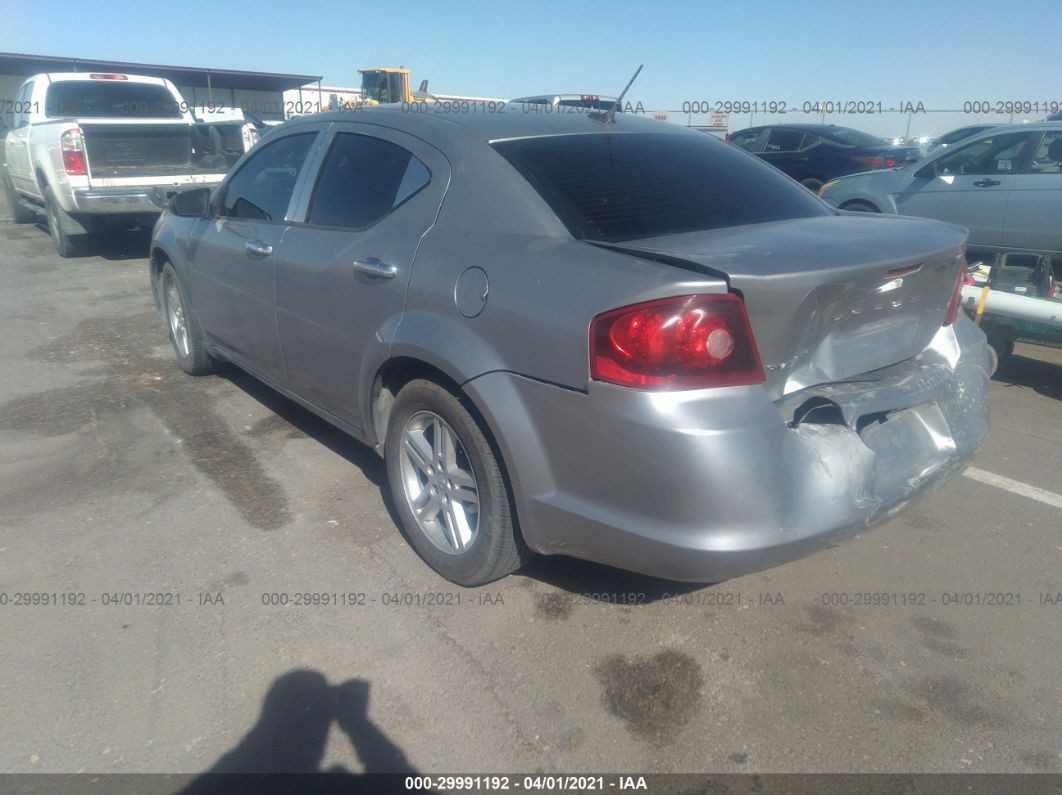 2013 Dodge Avenger Se Silver vin: 1C3CDZAB5DN518981