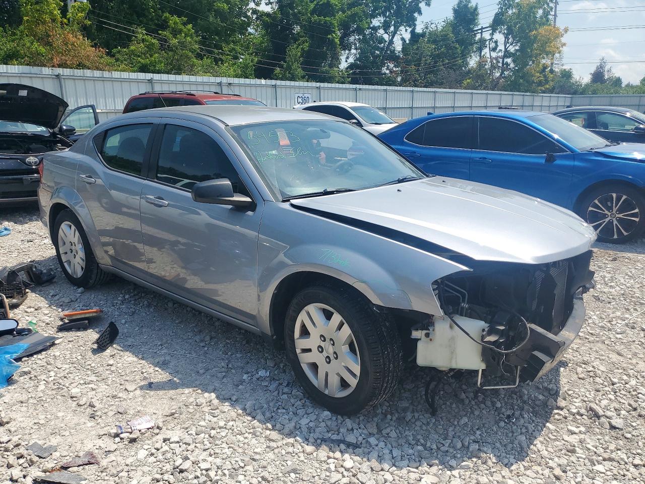 2013 Dodge Avenger Se Silver vin: 1C3CDZAB5DN530175