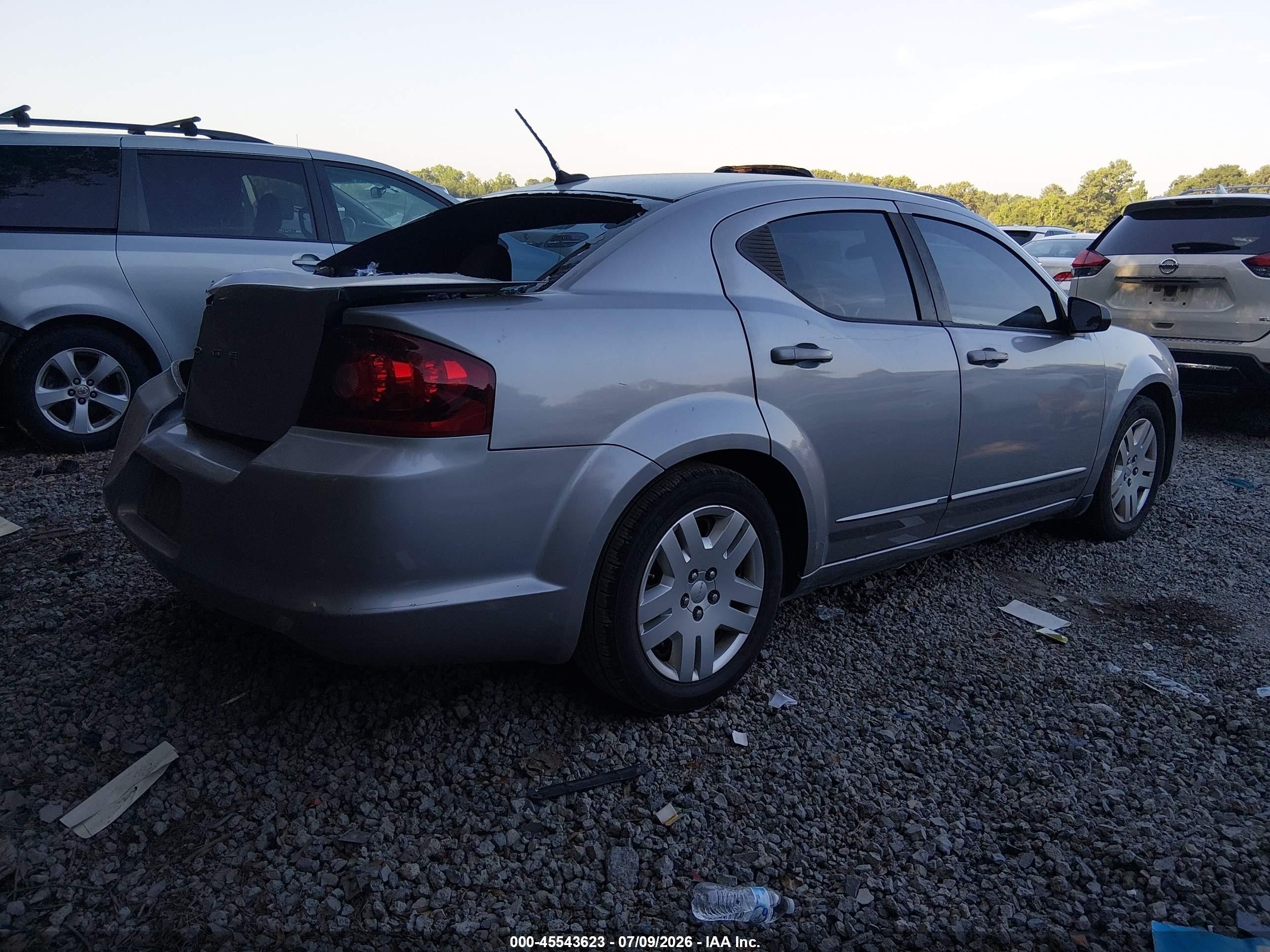 2013 Dodge Avenger Se Silver vin: 1C3CDZAB5DN562074