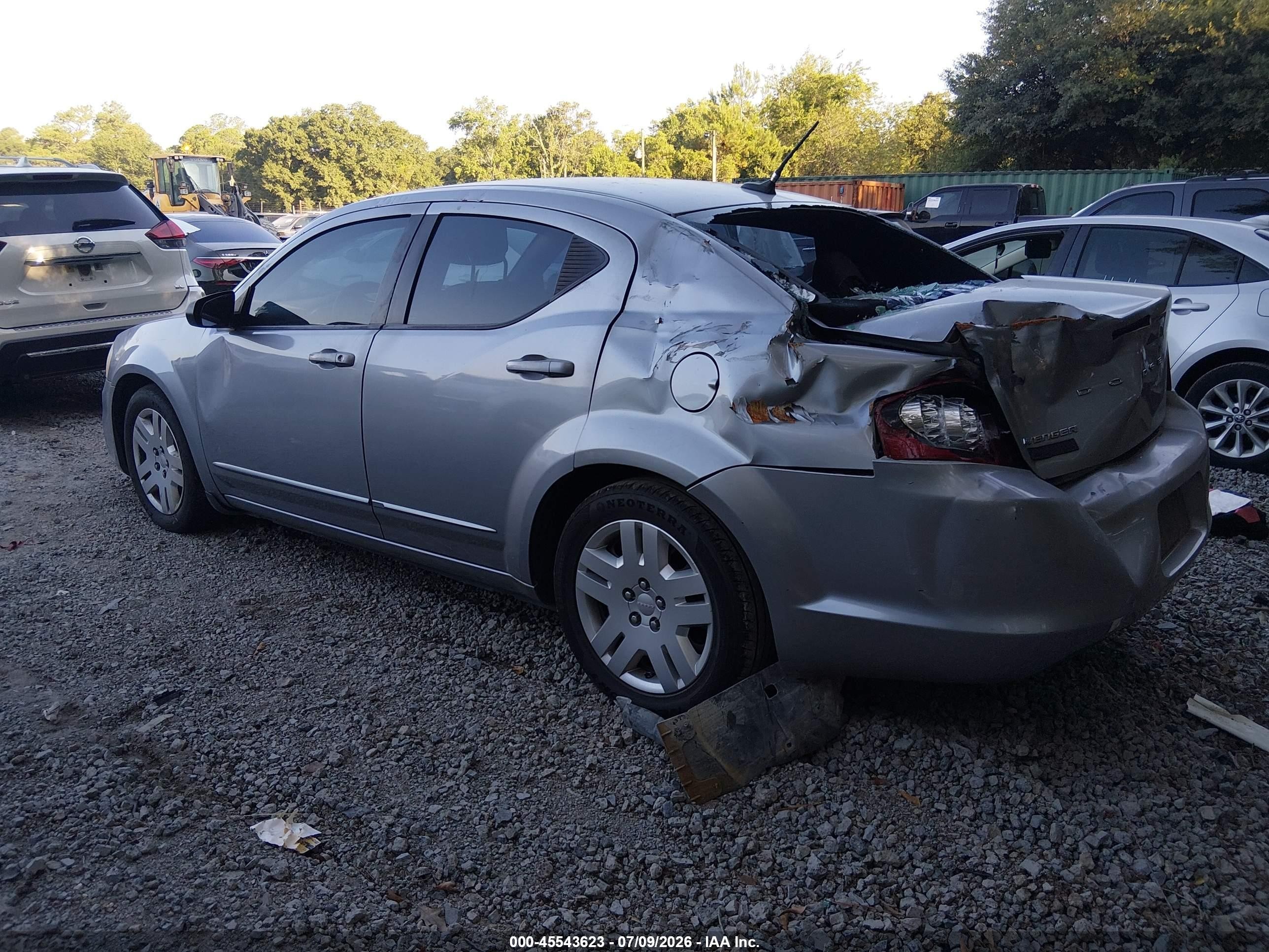 2013 Dodge Avenger Se Silver vin: 1C3CDZAB5DN562074