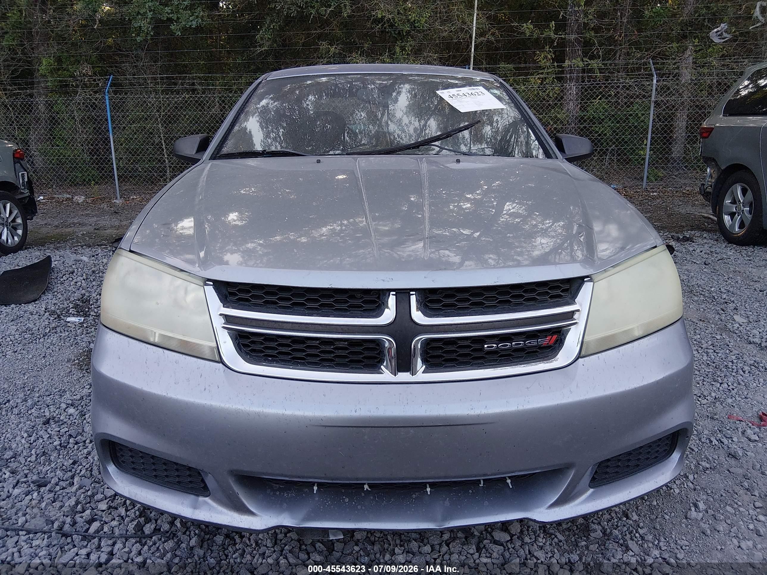 2013 Dodge Avenger Se Silver vin: 1C3CDZAB5DN562074