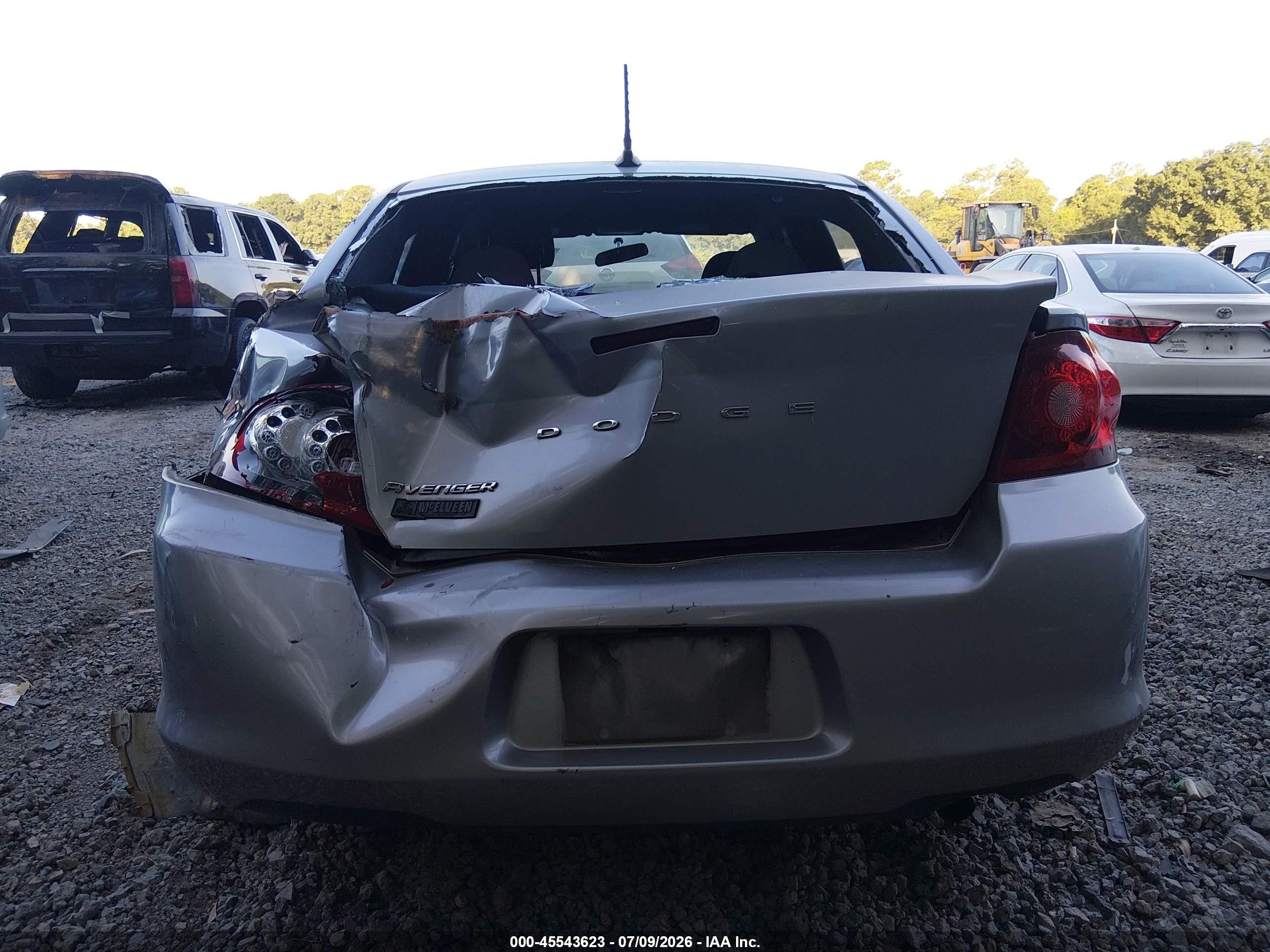 2013 Dodge Avenger Se Silver vin: 1C3CDZAB5DN562074