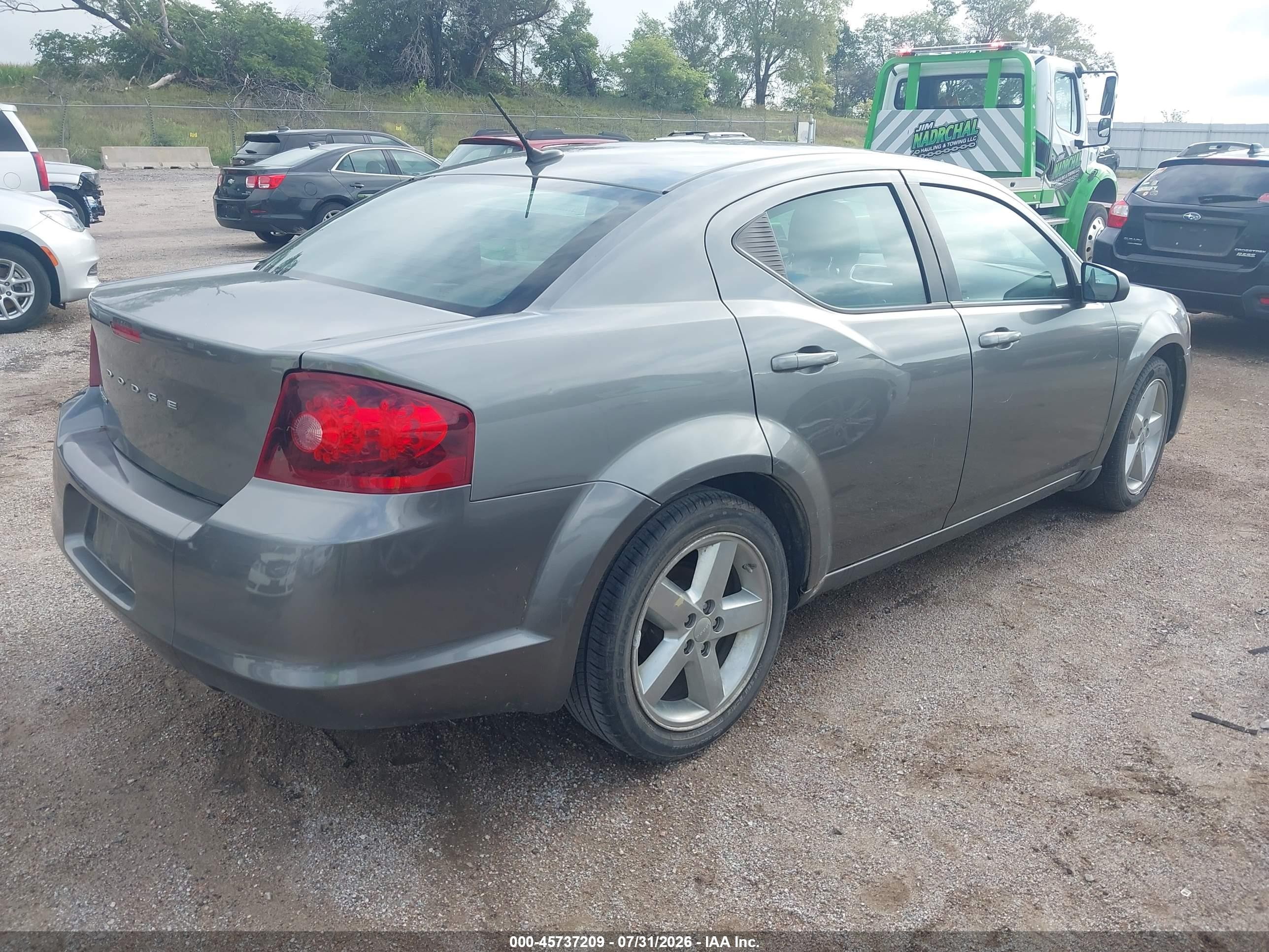 2013 Dodge Avenger Se Gray vin: 1C3CDZAB5DN563774