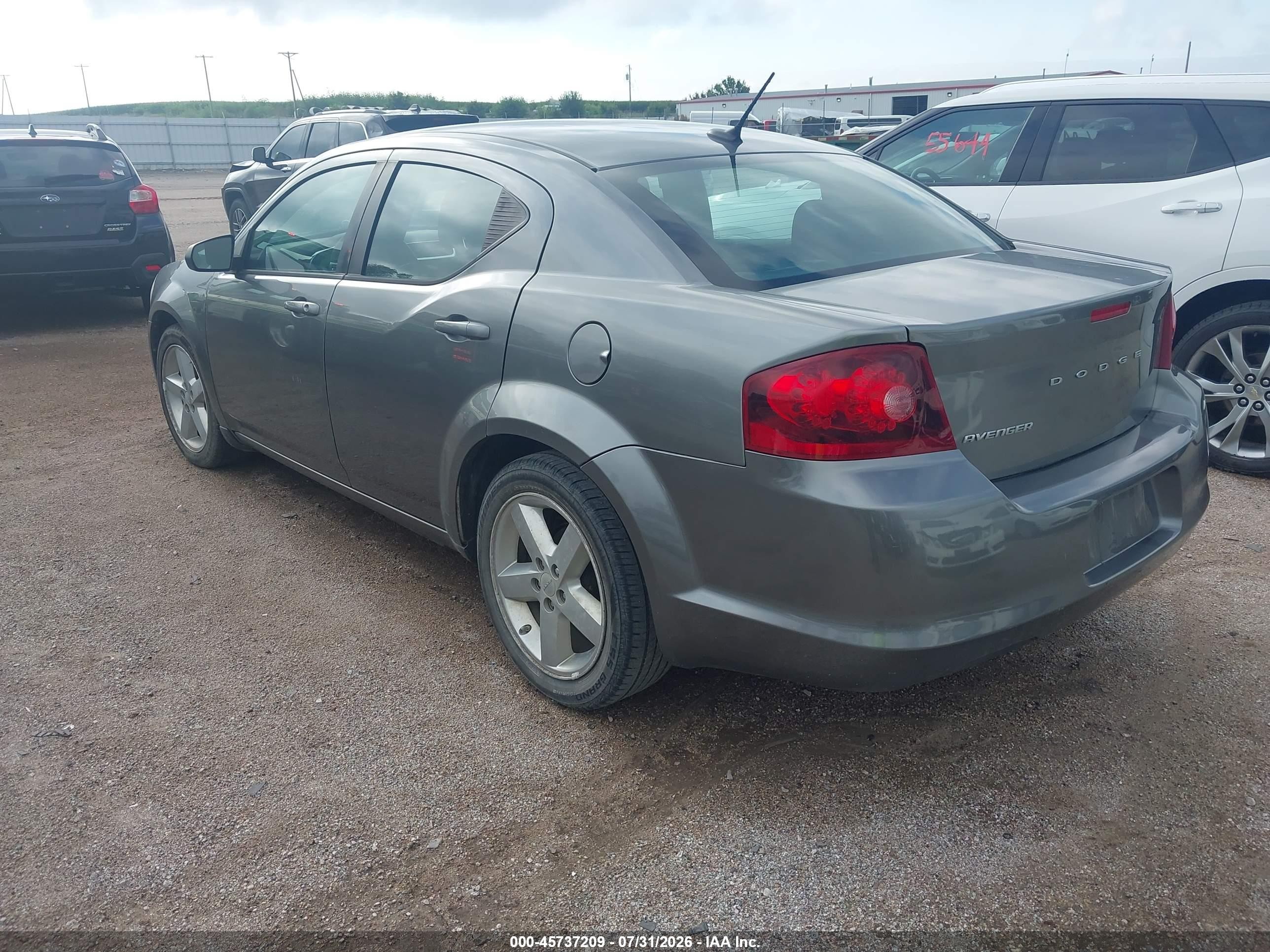 2013 Dodge Avenger Se Gray vin: 1C3CDZAB5DN563774