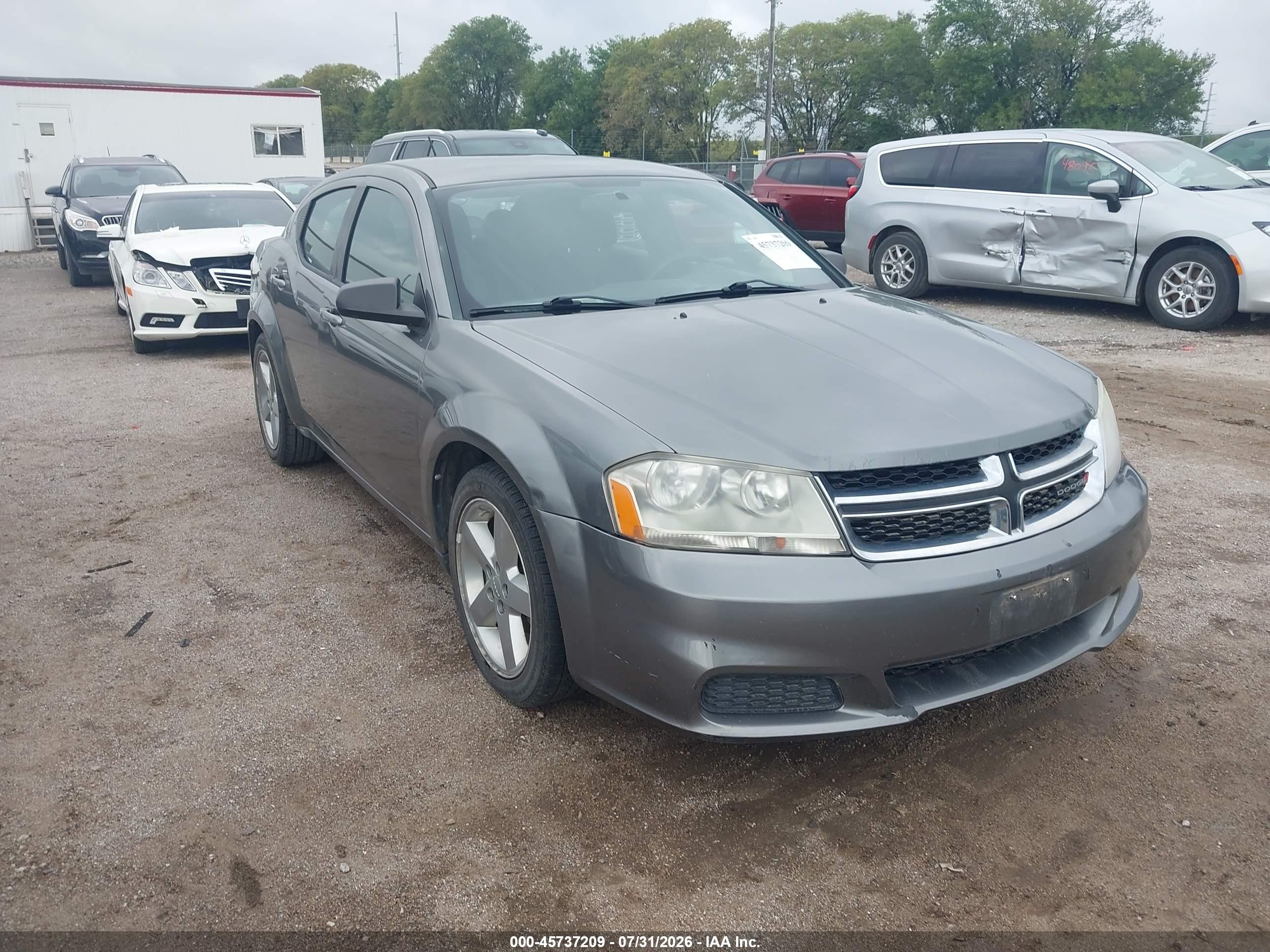 2013 Dodge Avenger Se Gray vin: 1C3CDZAB5DN563774