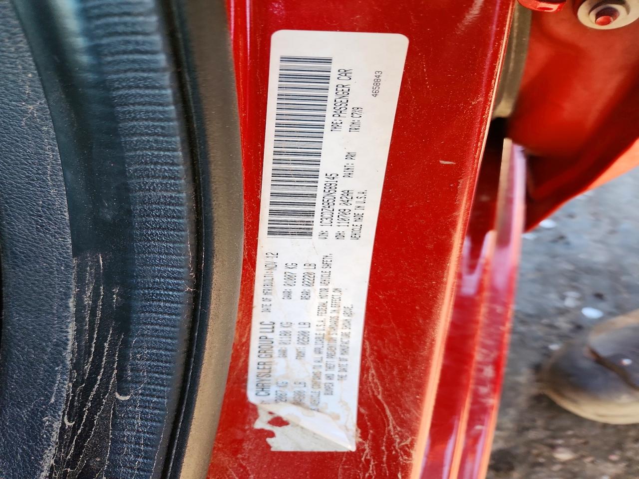 2013 Dodge Avenger Se Red vin: 1C3CDZAB5DN589145