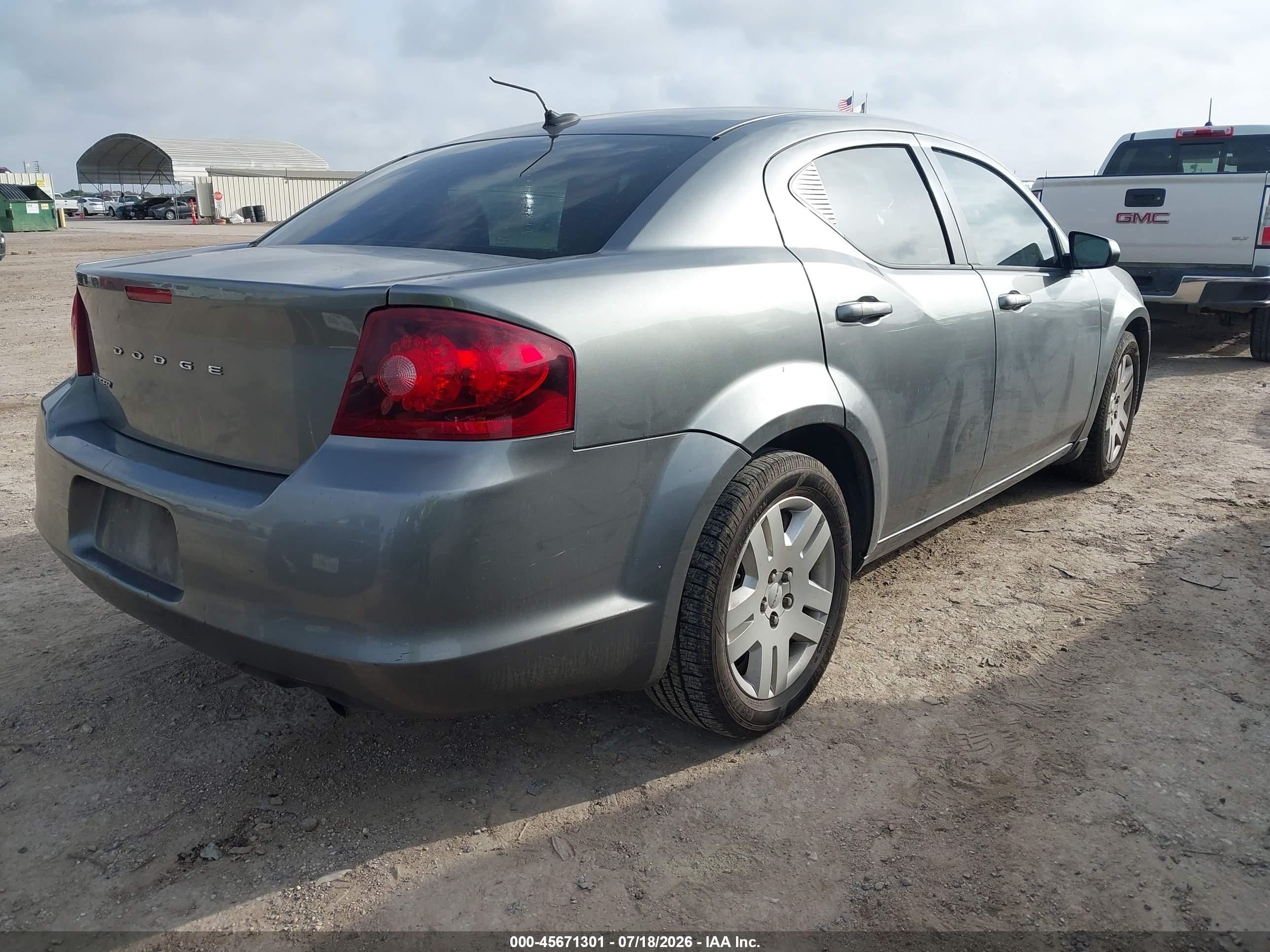 2013 Dodge Avenger Se Gray vin: 1C3CDZAB5DN730277