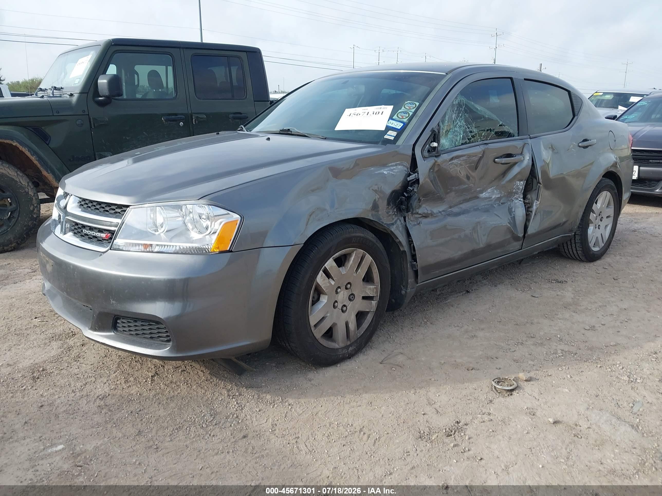 2013 Dodge Avenger Se Gray vin: 1C3CDZAB5DN730277