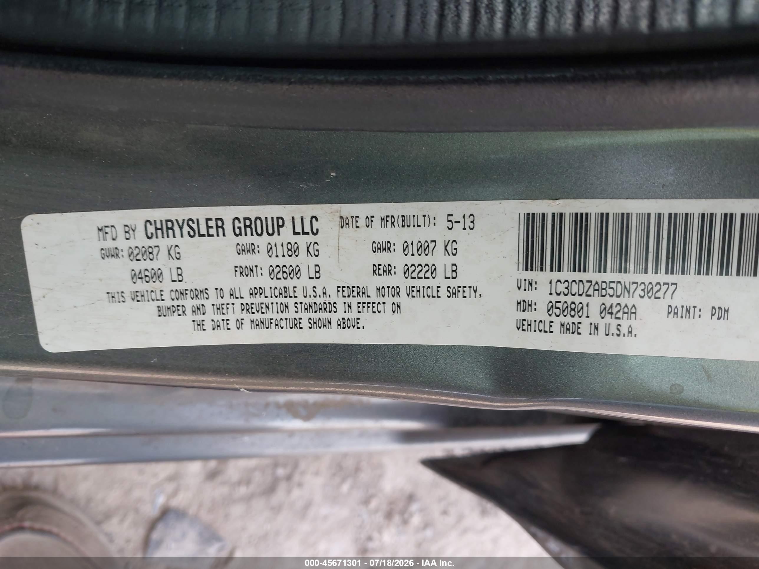 2013 Dodge Avenger Se Gray vin: 1C3CDZAB5DN730277
