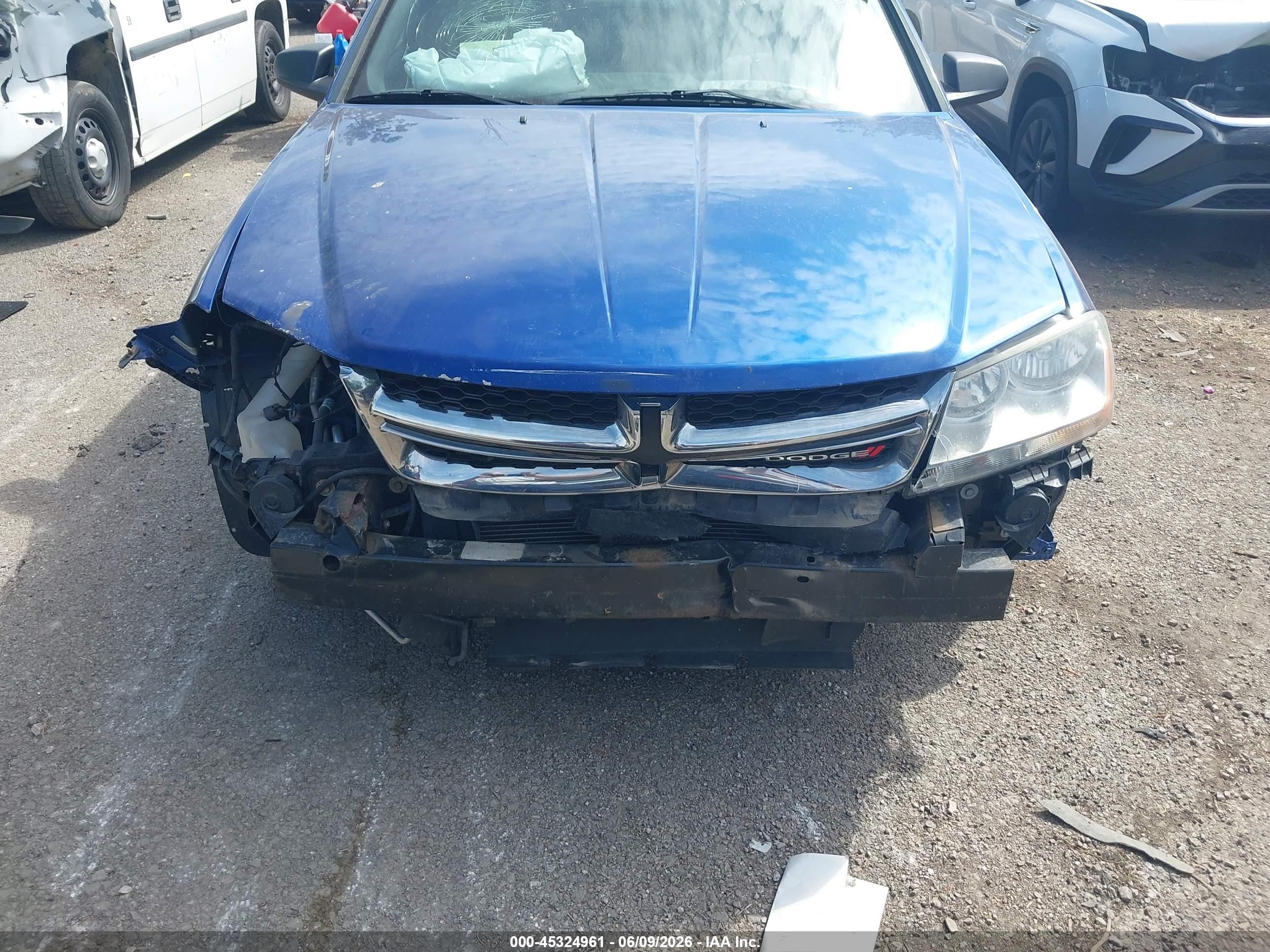 2013 Dodge Avenger Se Blue vin: 1C3CDZAB5DN755776