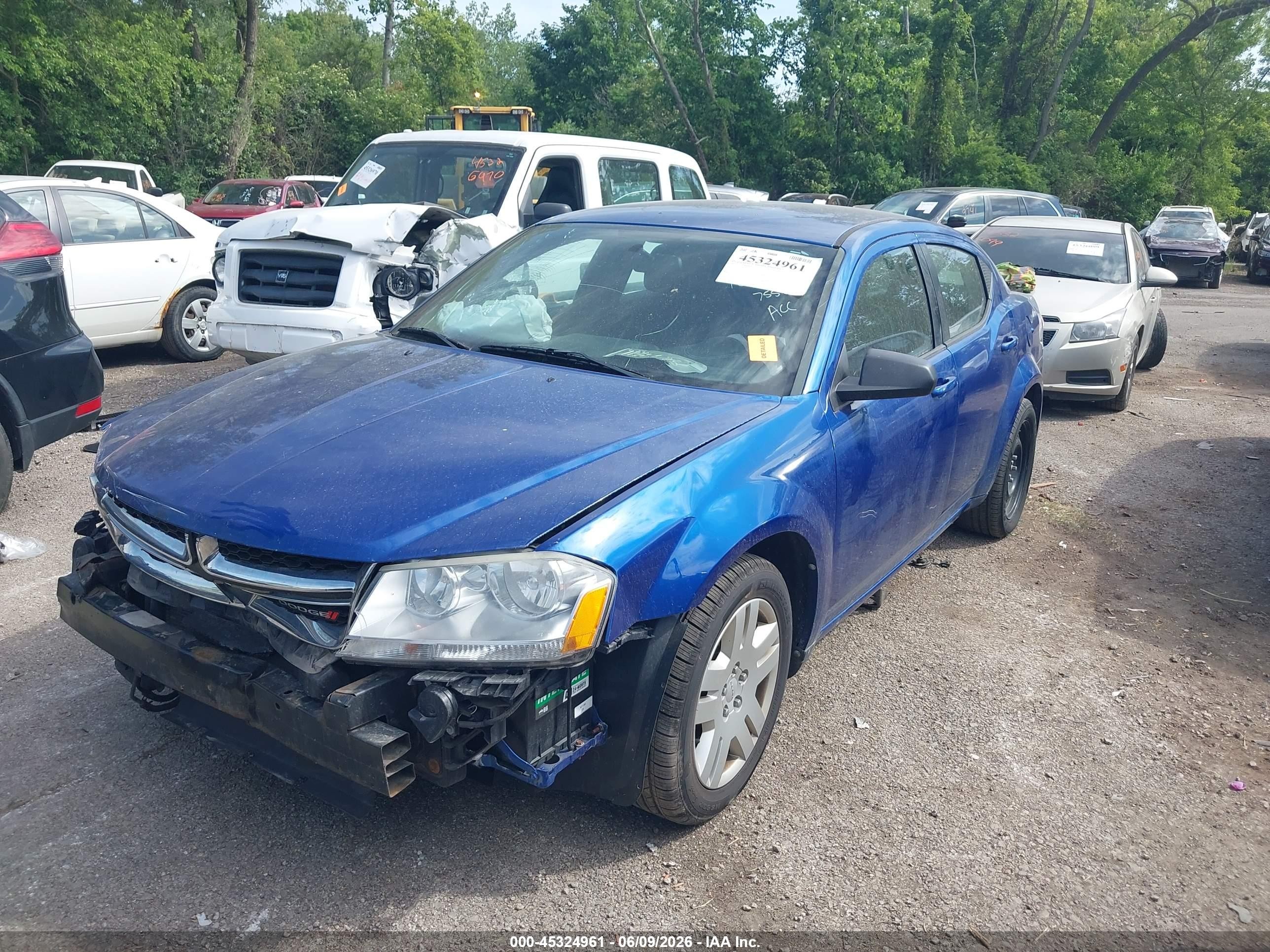 2013 Dodge Avenger Se Blue vin: 1C3CDZAB5DN755776