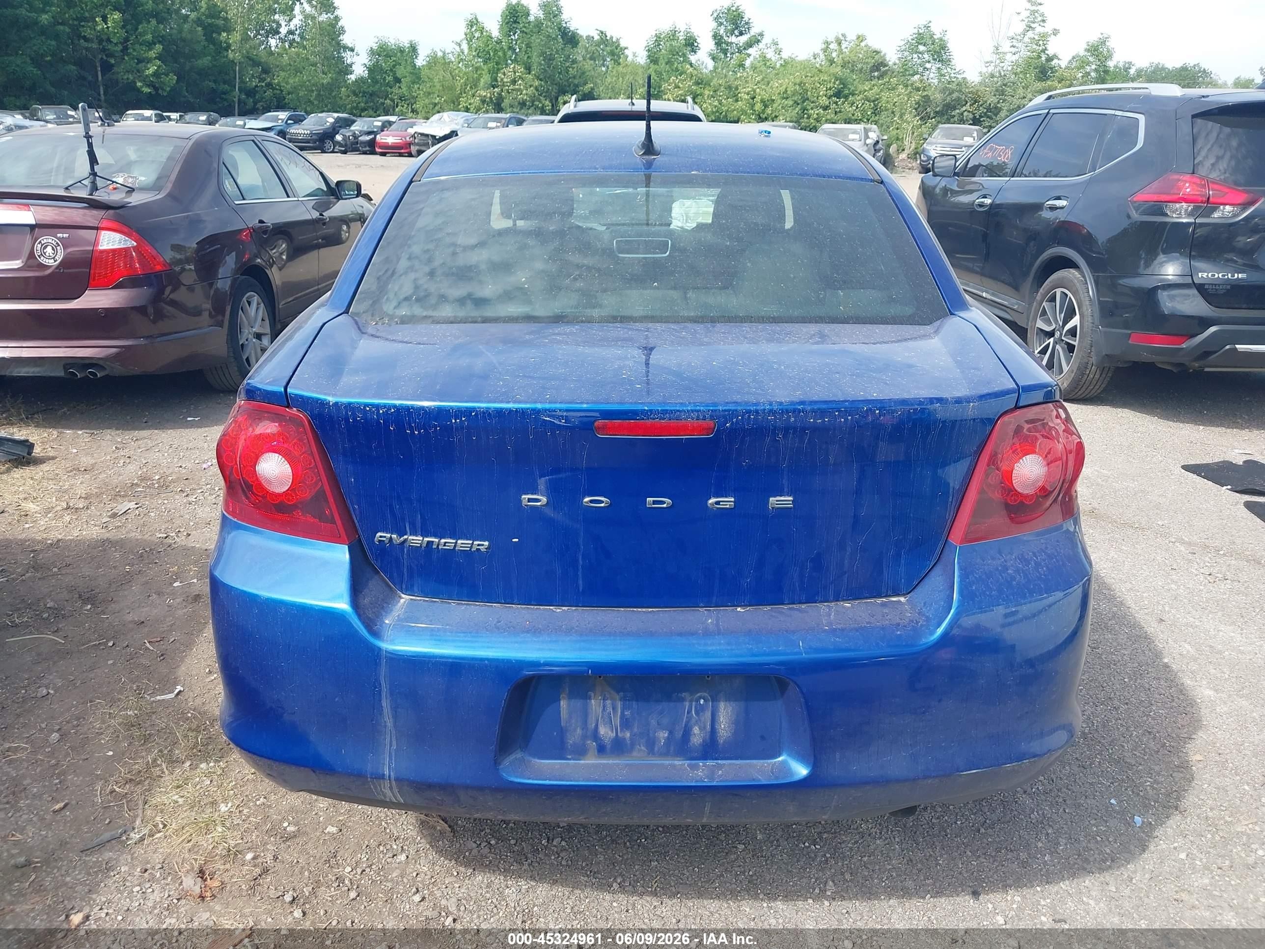 2013 Dodge Avenger Se Blue vin: 1C3CDZAB5DN755776
