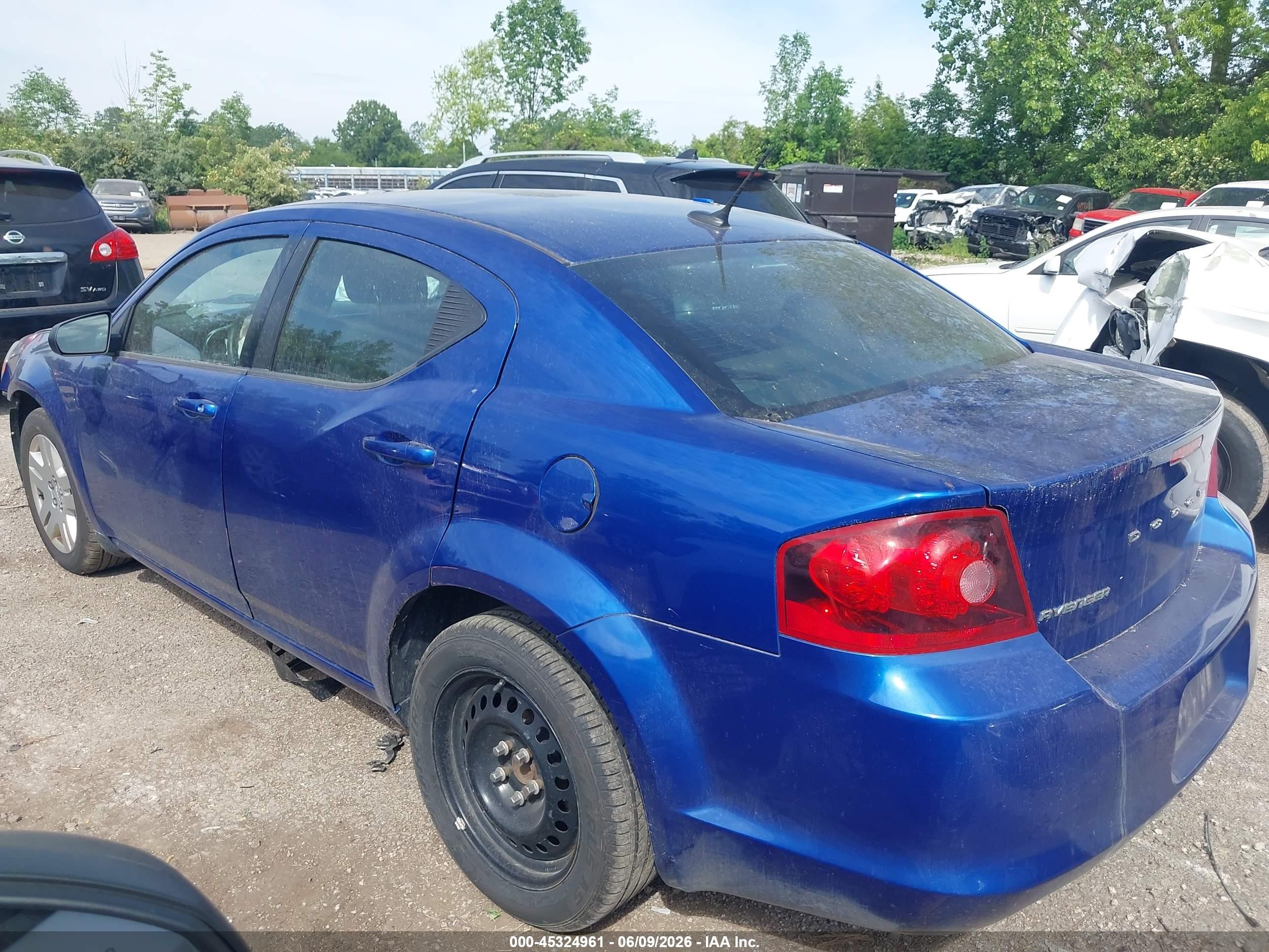 2013 Dodge Avenger Se Blue vin: 1C3CDZAB5DN755776