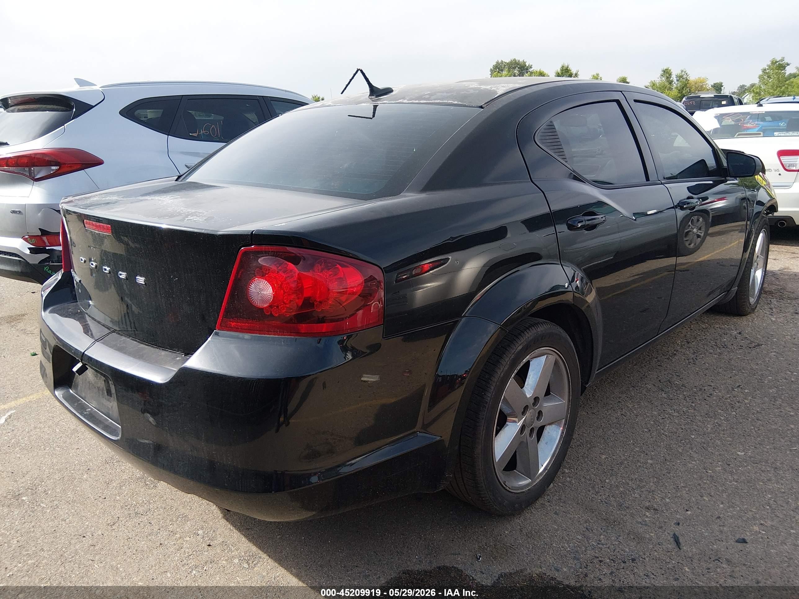 2014 Dodge Avenger Se Black vin: 1C3CDZAB5EN110708