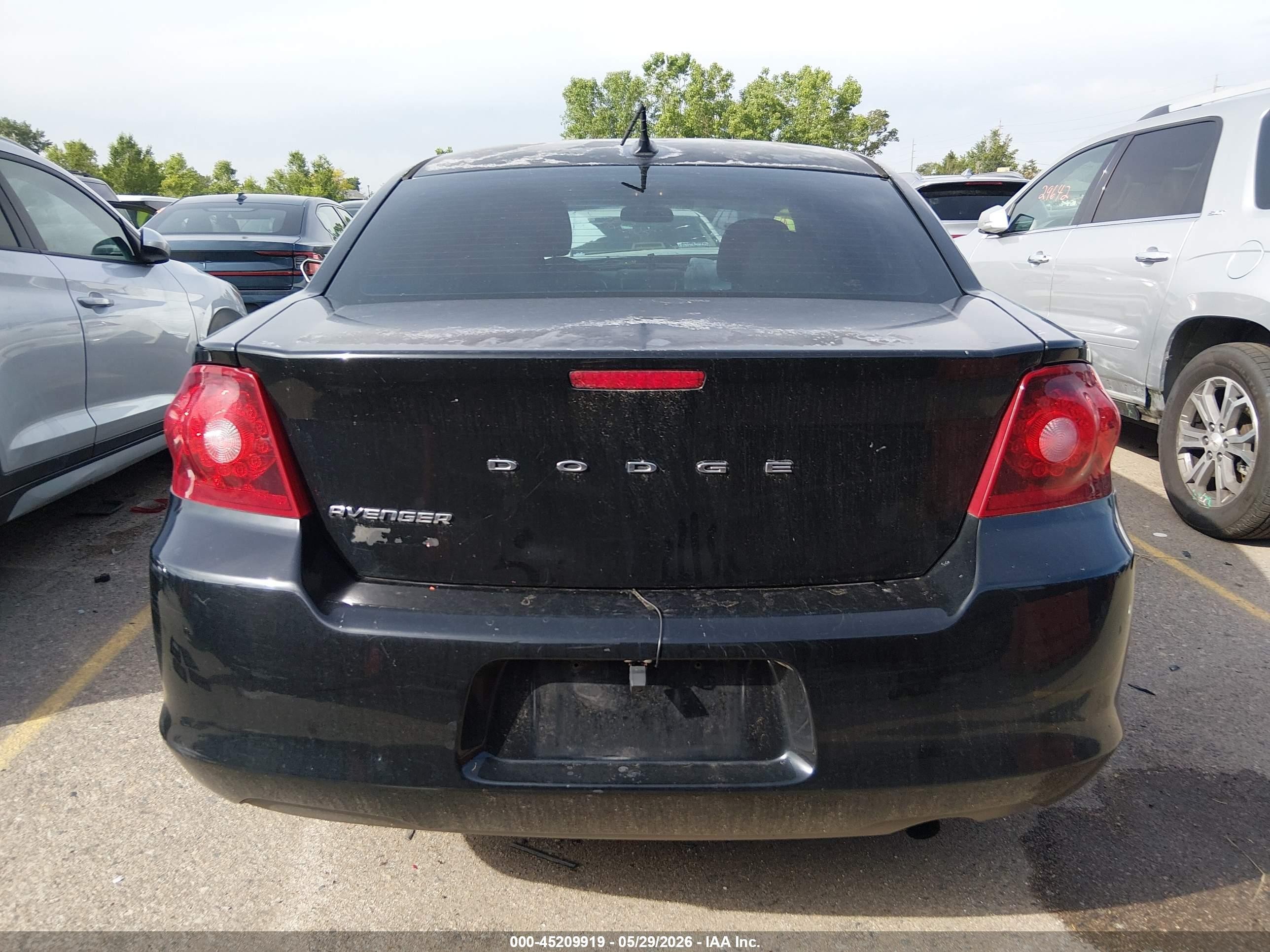 2014 Dodge Avenger Se Black vin: 1C3CDZAB5EN110708