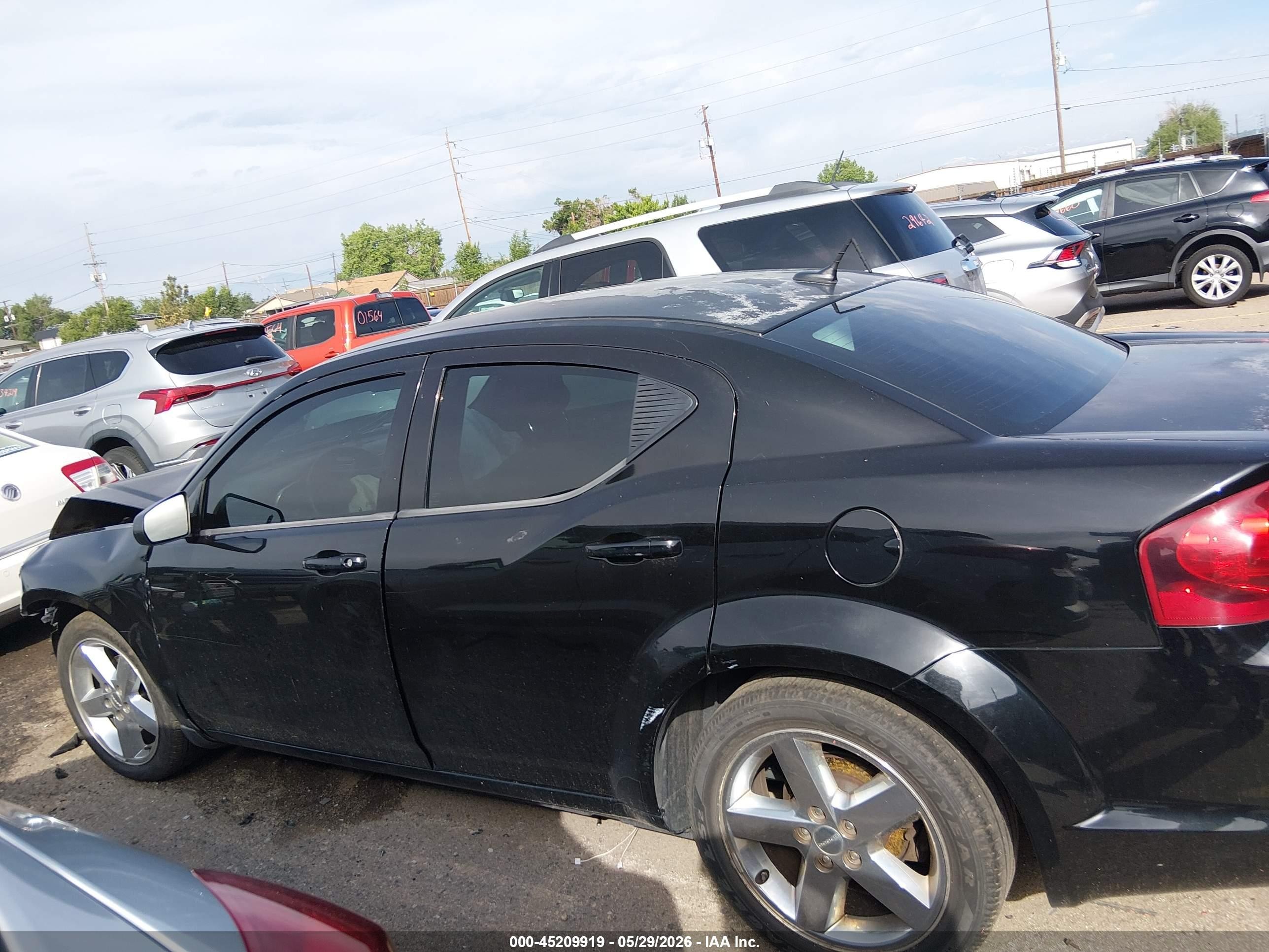 2014 Dodge Avenger Se Black vin: 1C3CDZAB5EN110708