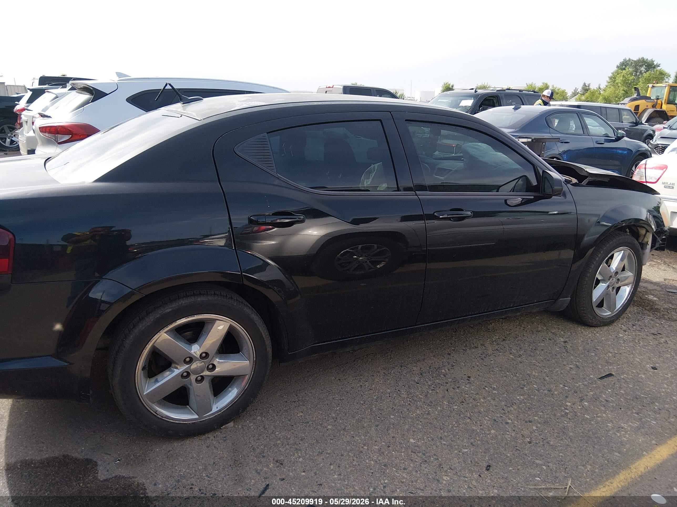 2014 Dodge Avenger Se Black vin: 1C3CDZAB5EN110708